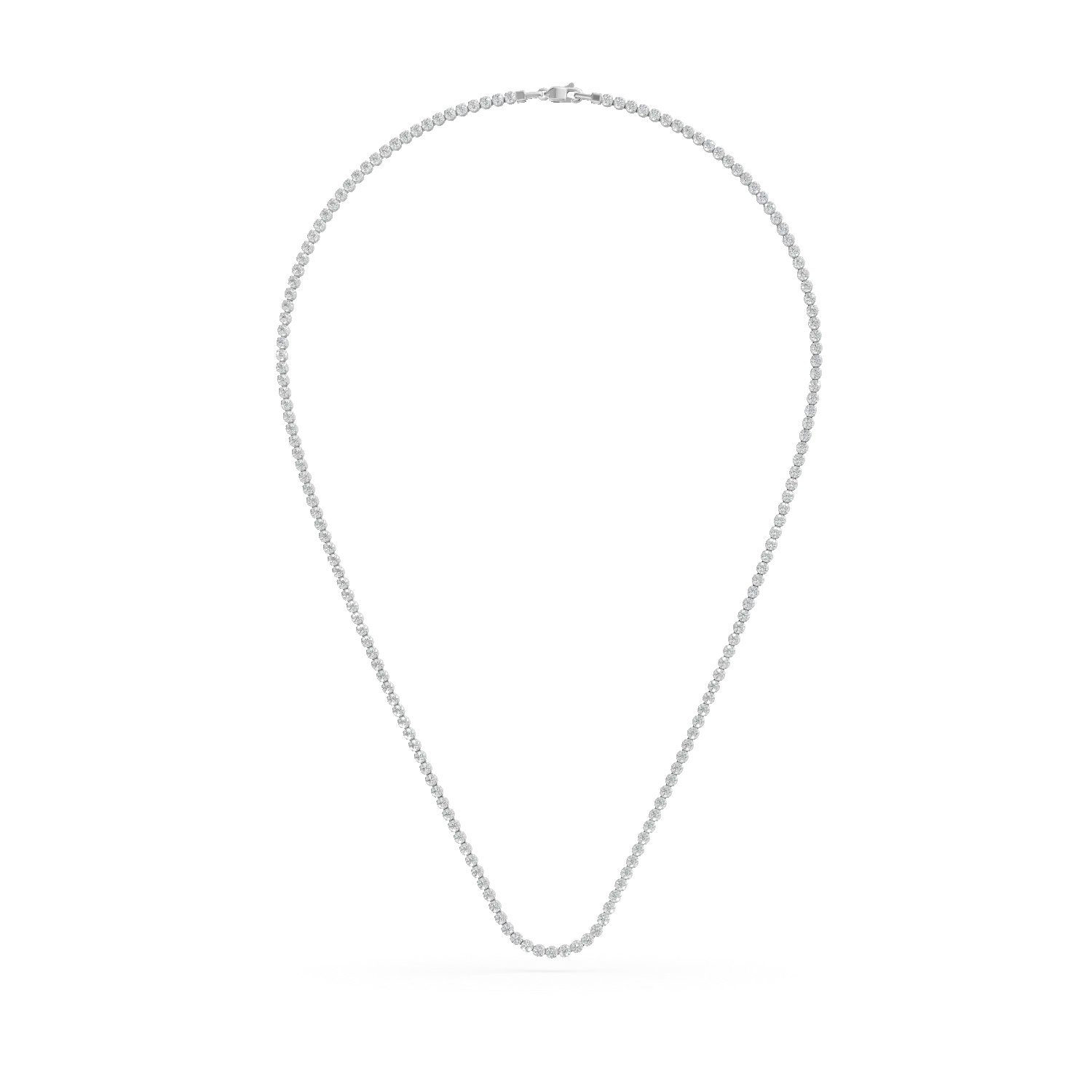 14K fehérarany tenisz nyaklánc