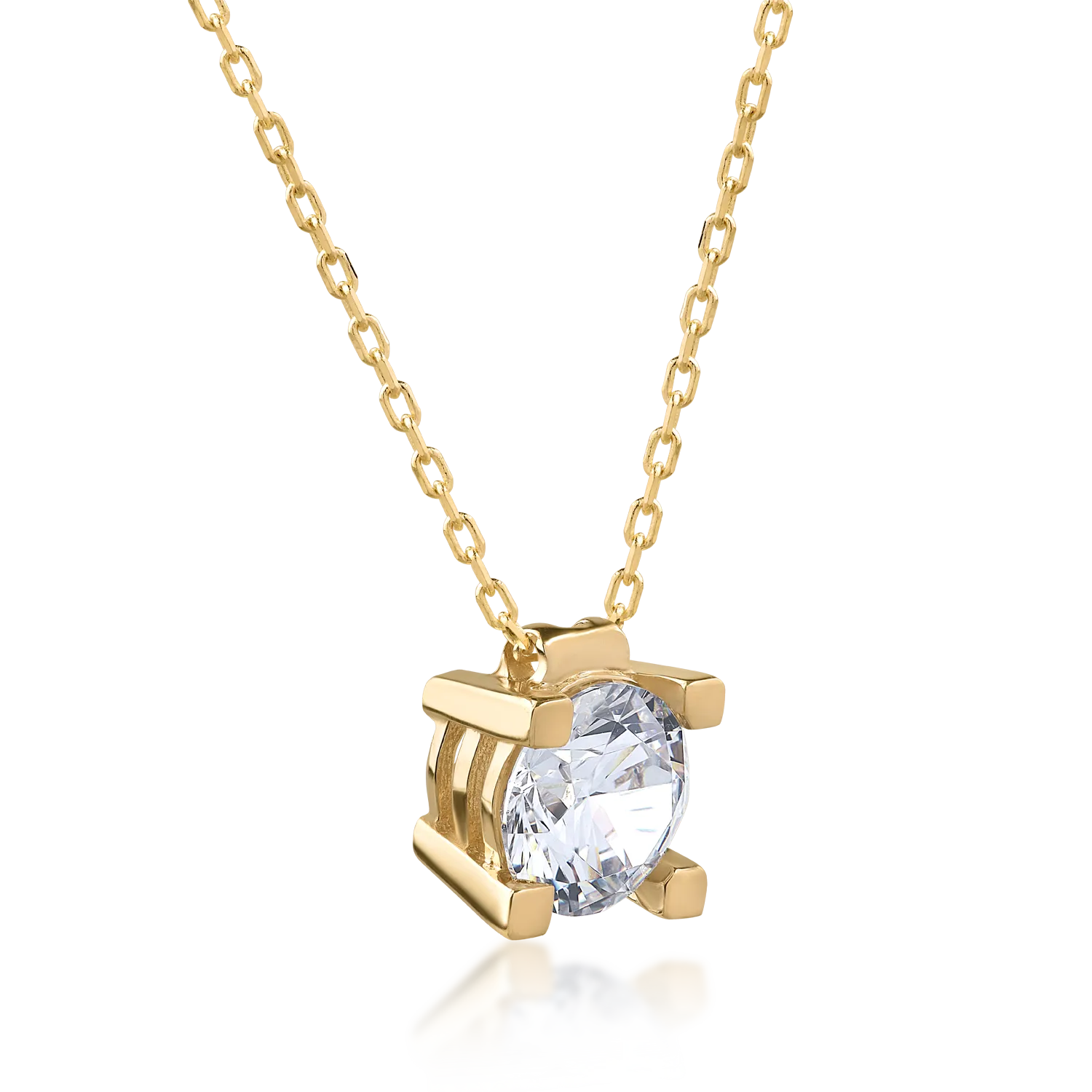 14K yellow gold pendant necklace