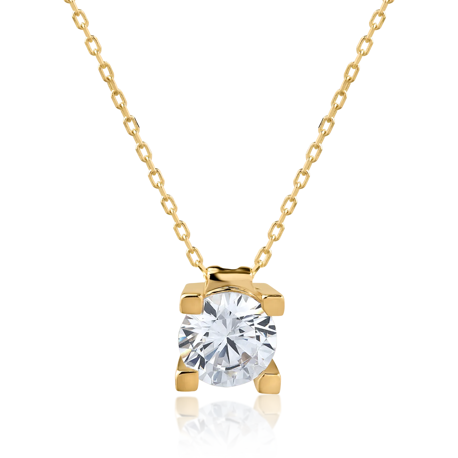 14K yellow gold pendant necklace-127955
