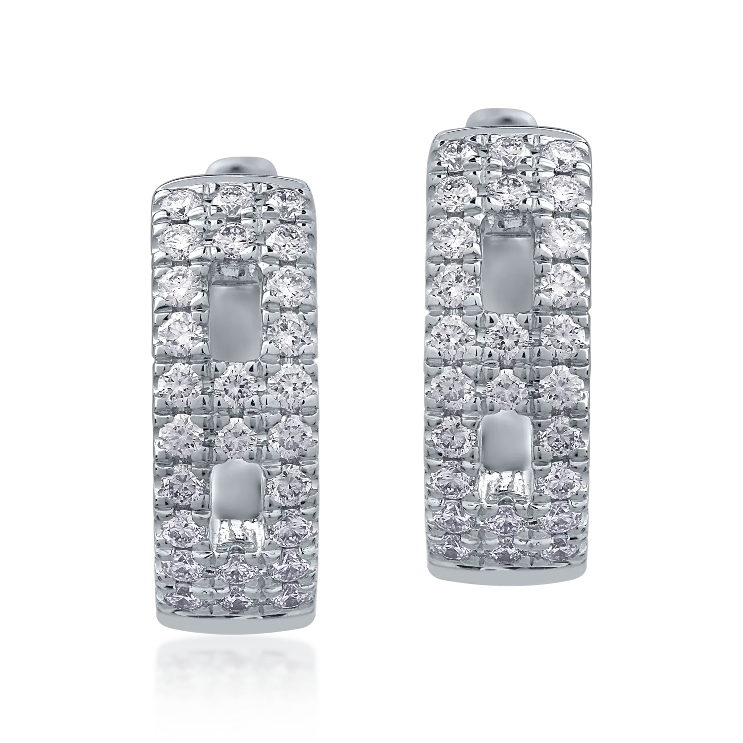 Cercei din aur alb de 18K cu diamante de 0.51ct-127960