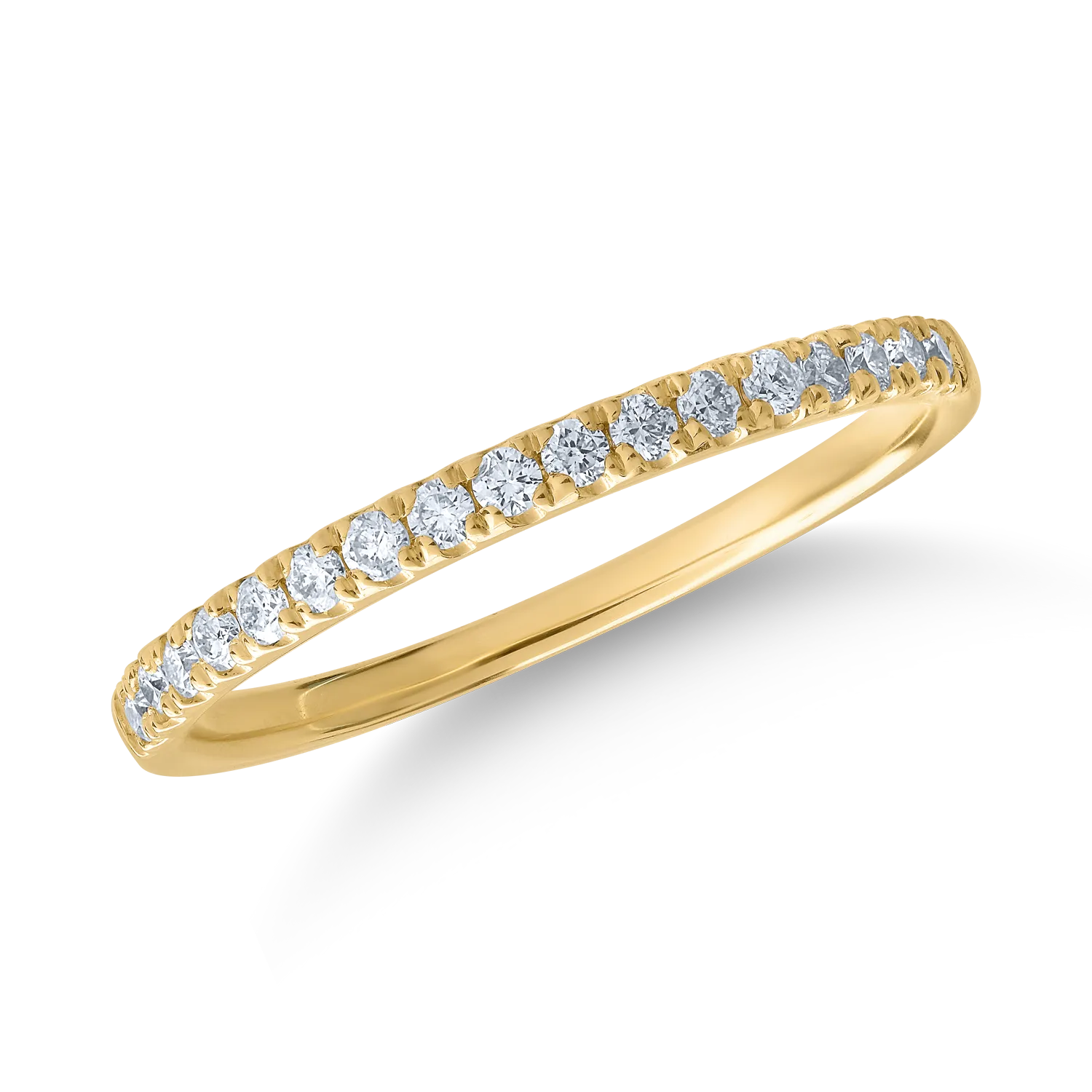 14K yellow gold ring with 0.17ct diamonds