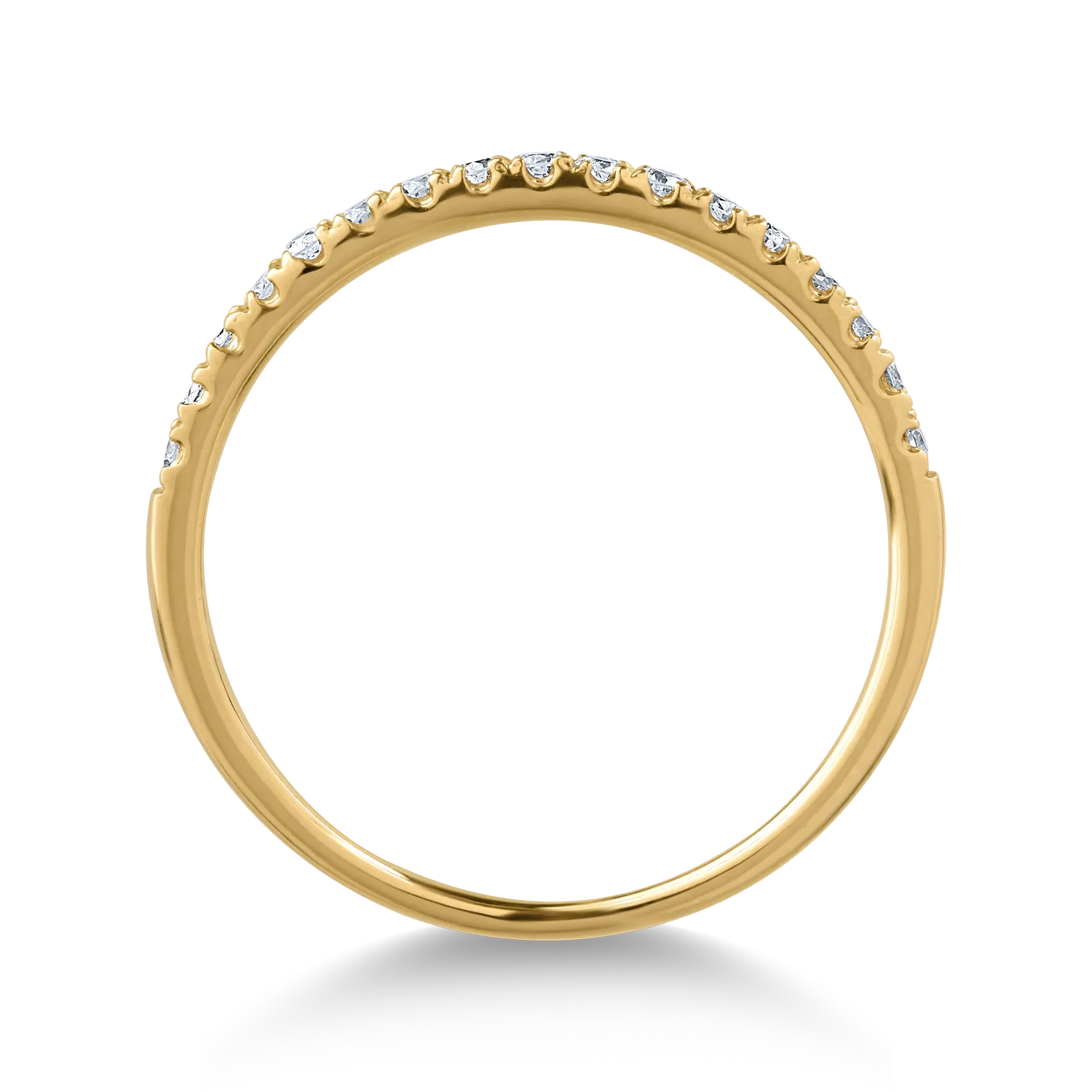 14K sárga arany gyűrű 0.17ct gyémántokkal
