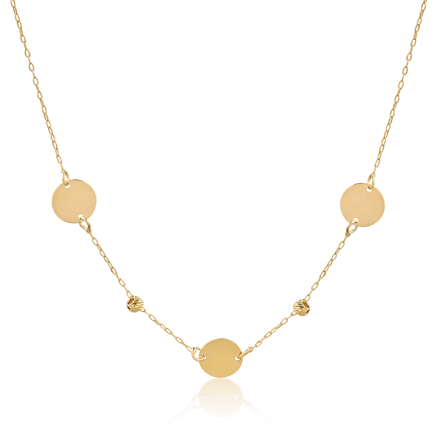 14K yellow gold coins chain