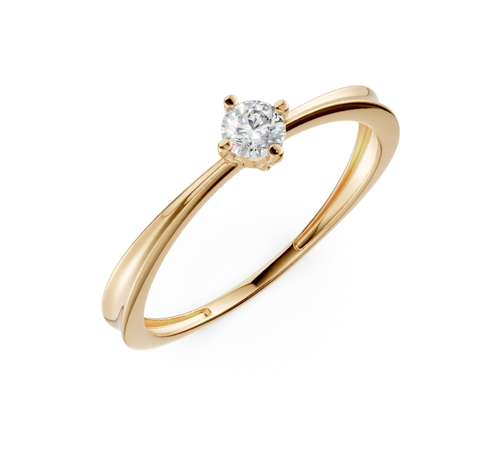 14K yellow gold engagement ring