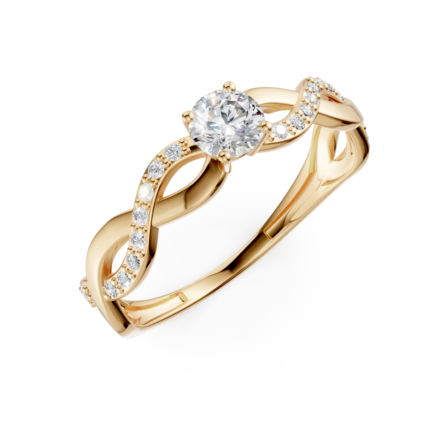 14K yellow gold engagement ring