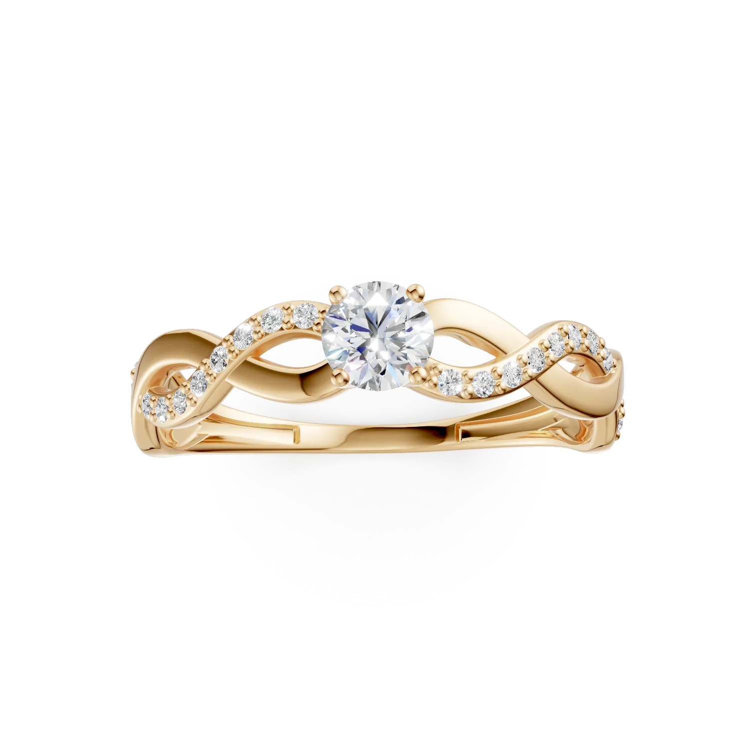 14K yellow gold engagement ring