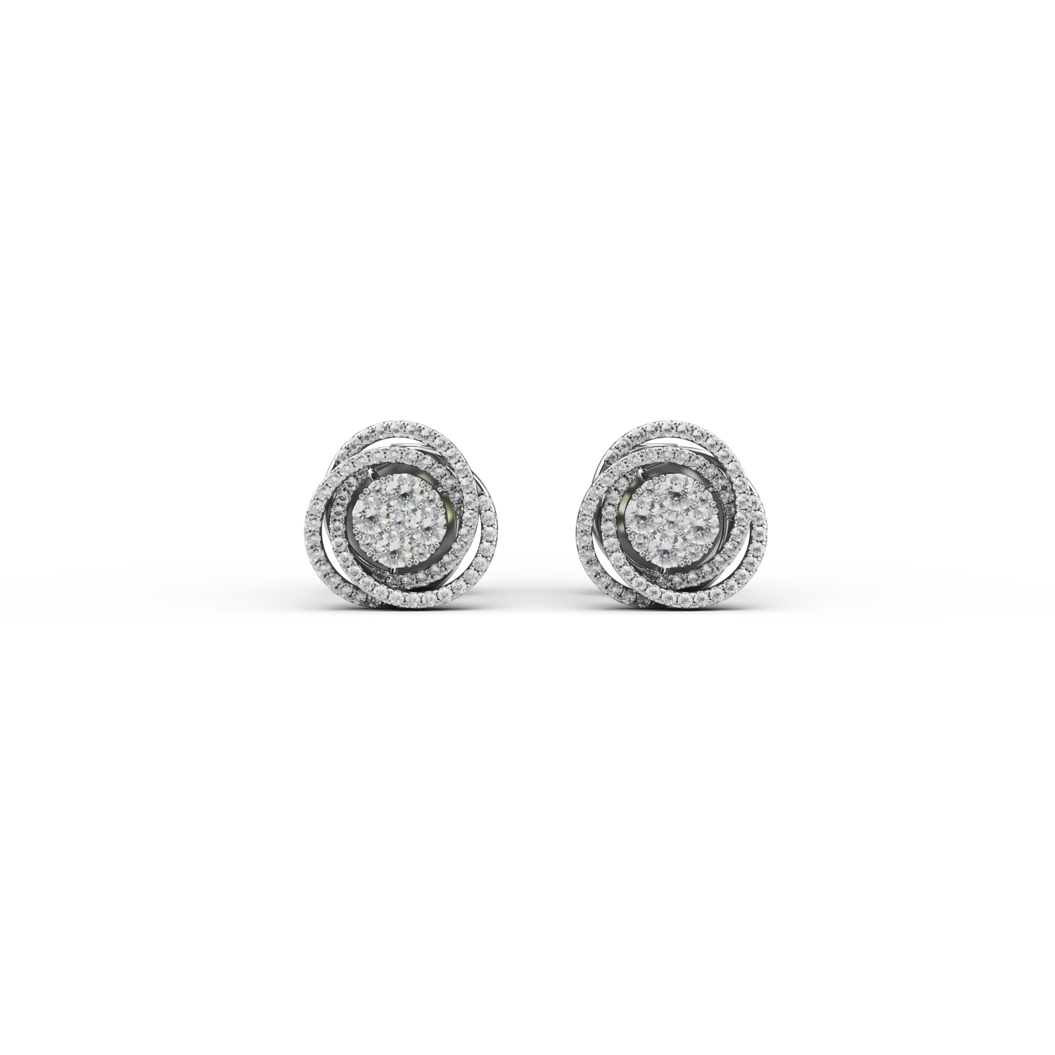 18K white gold earrings with 0.52ct diamonds