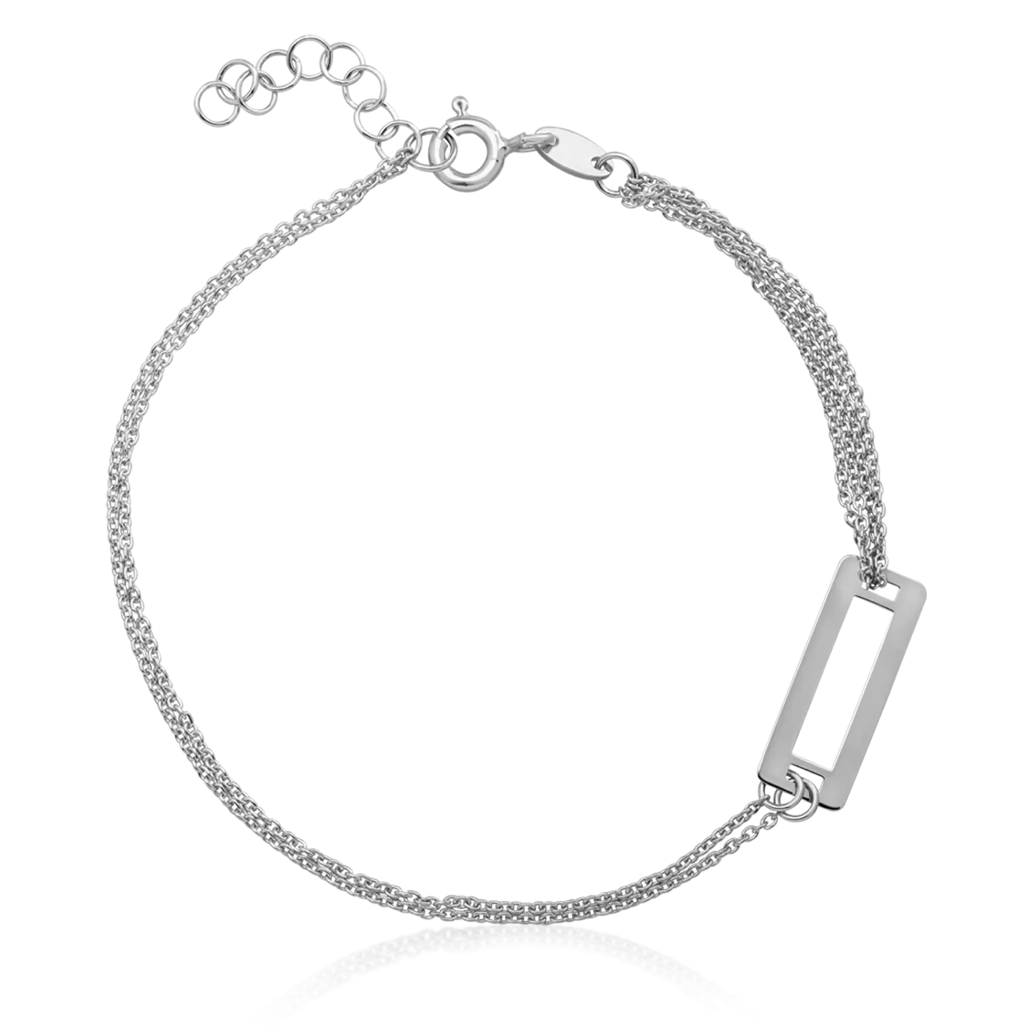 Гривна от 14K бяло злато