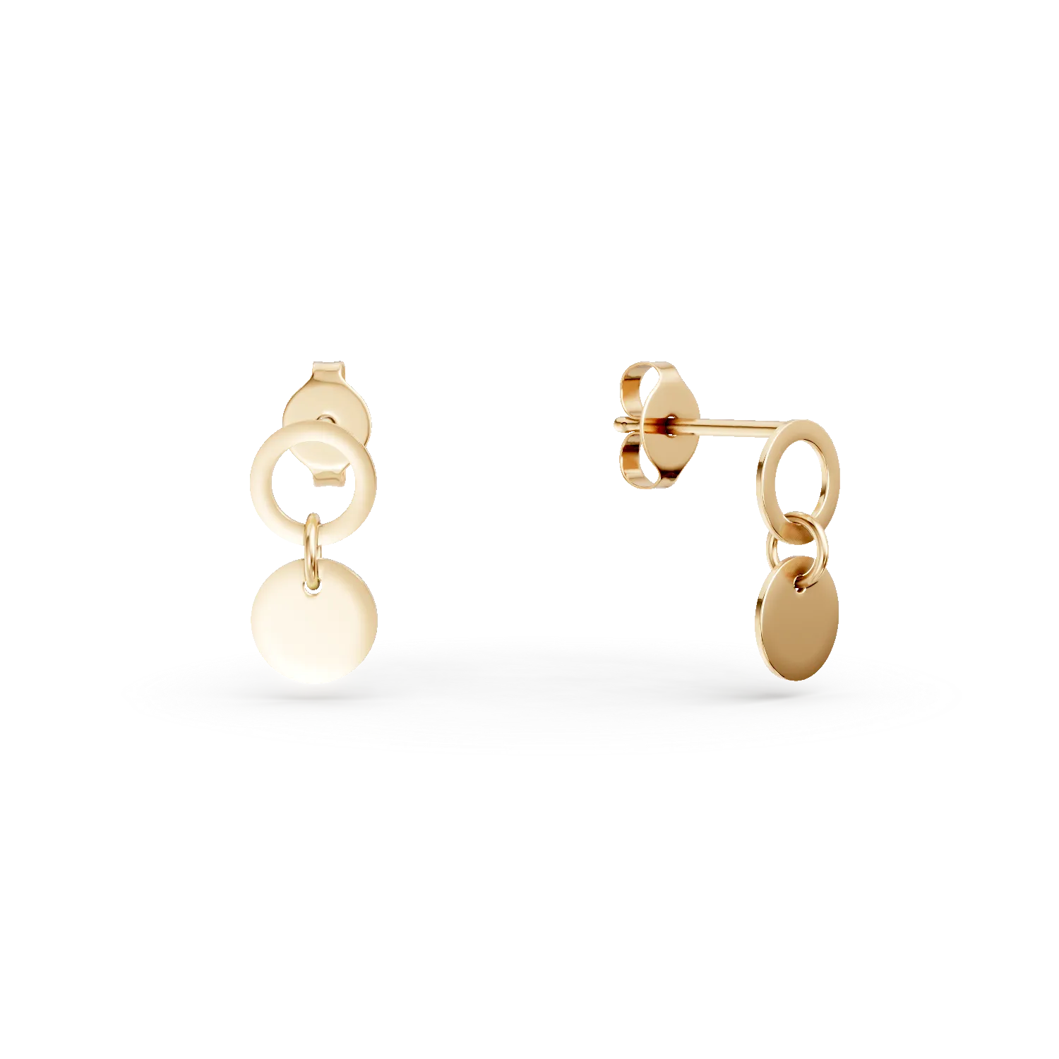 Cercei din aur galben