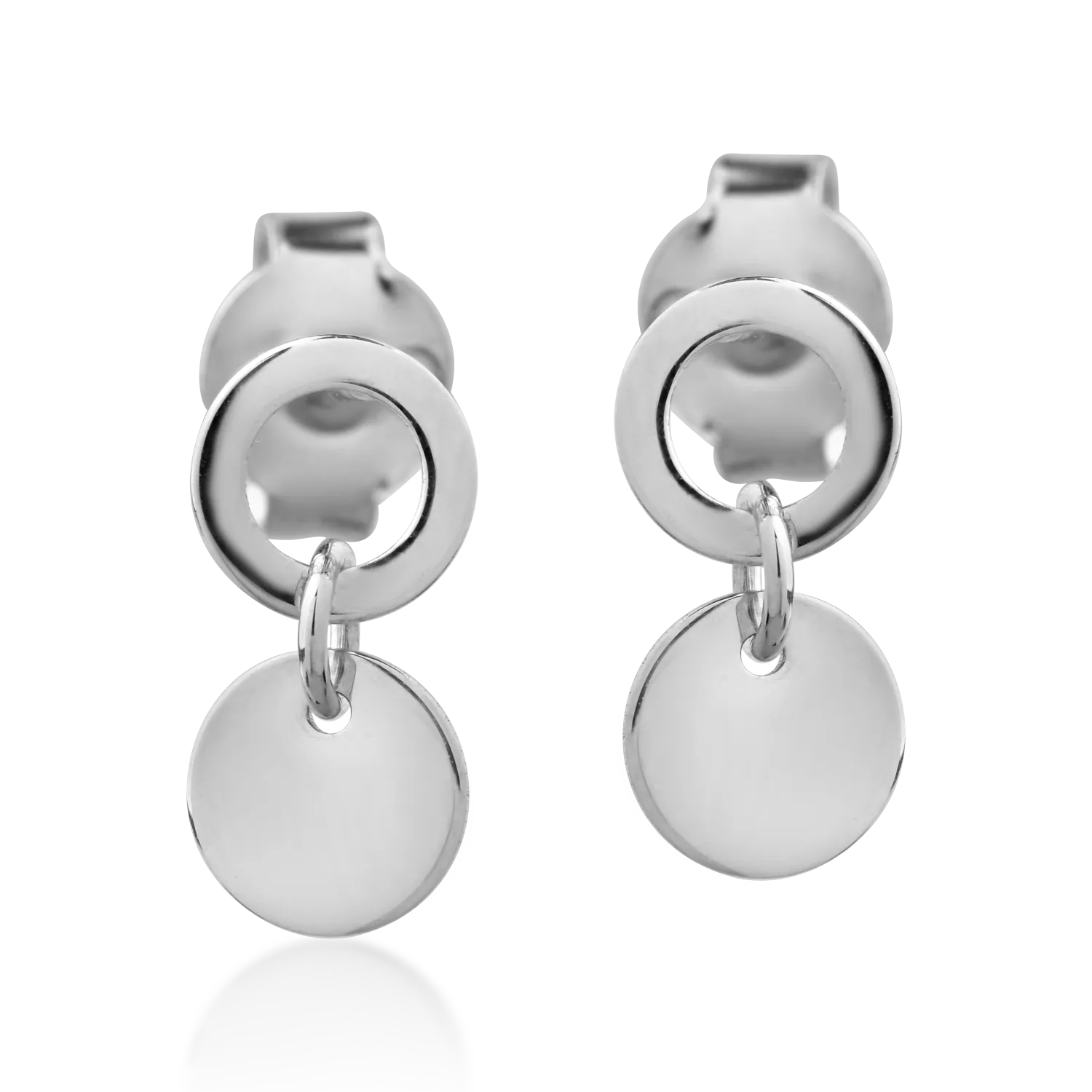 14K white gold earrings