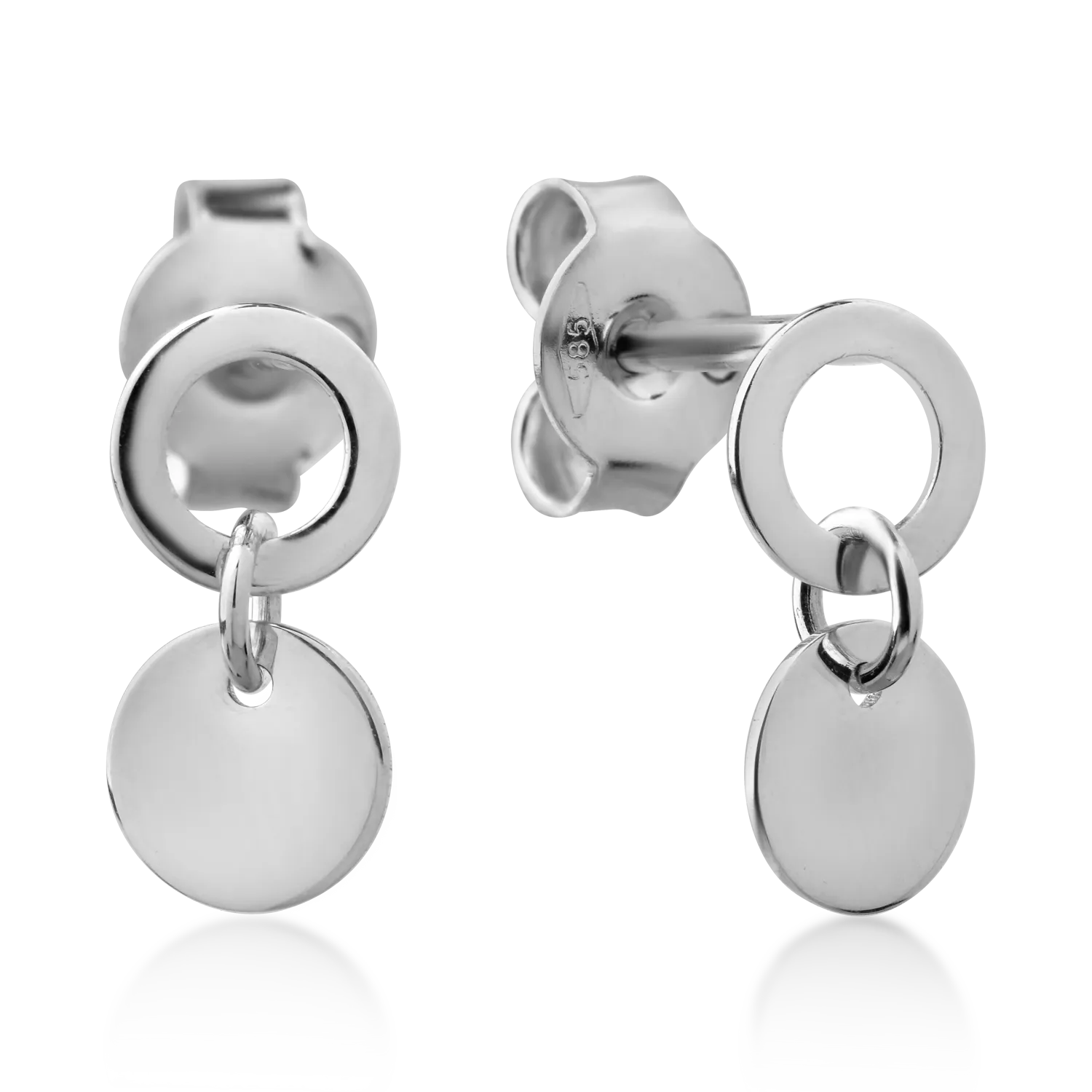 14K white gold earrings