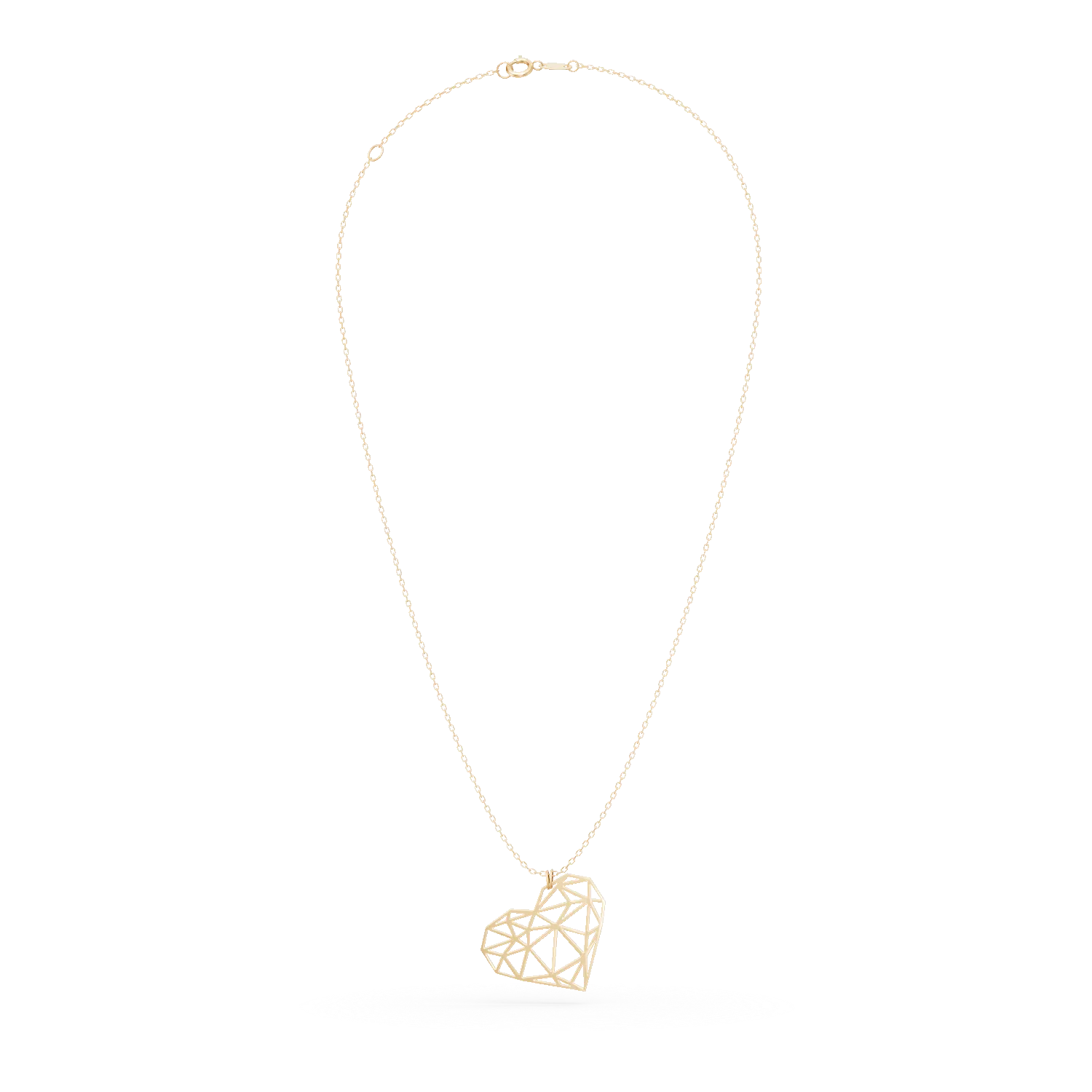 Sárga arany szívű medál nyaklánc