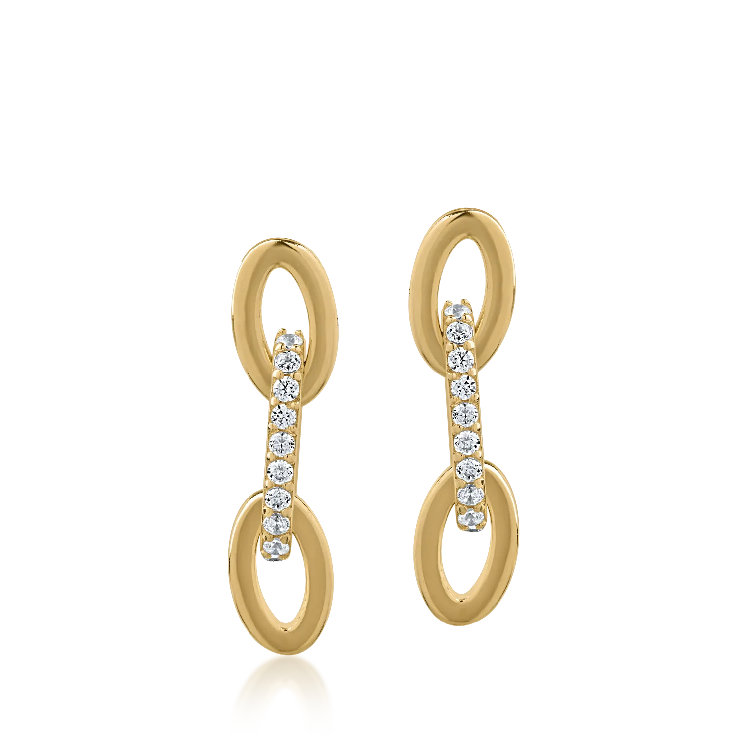 Cercei din aur galben de 14K-128450