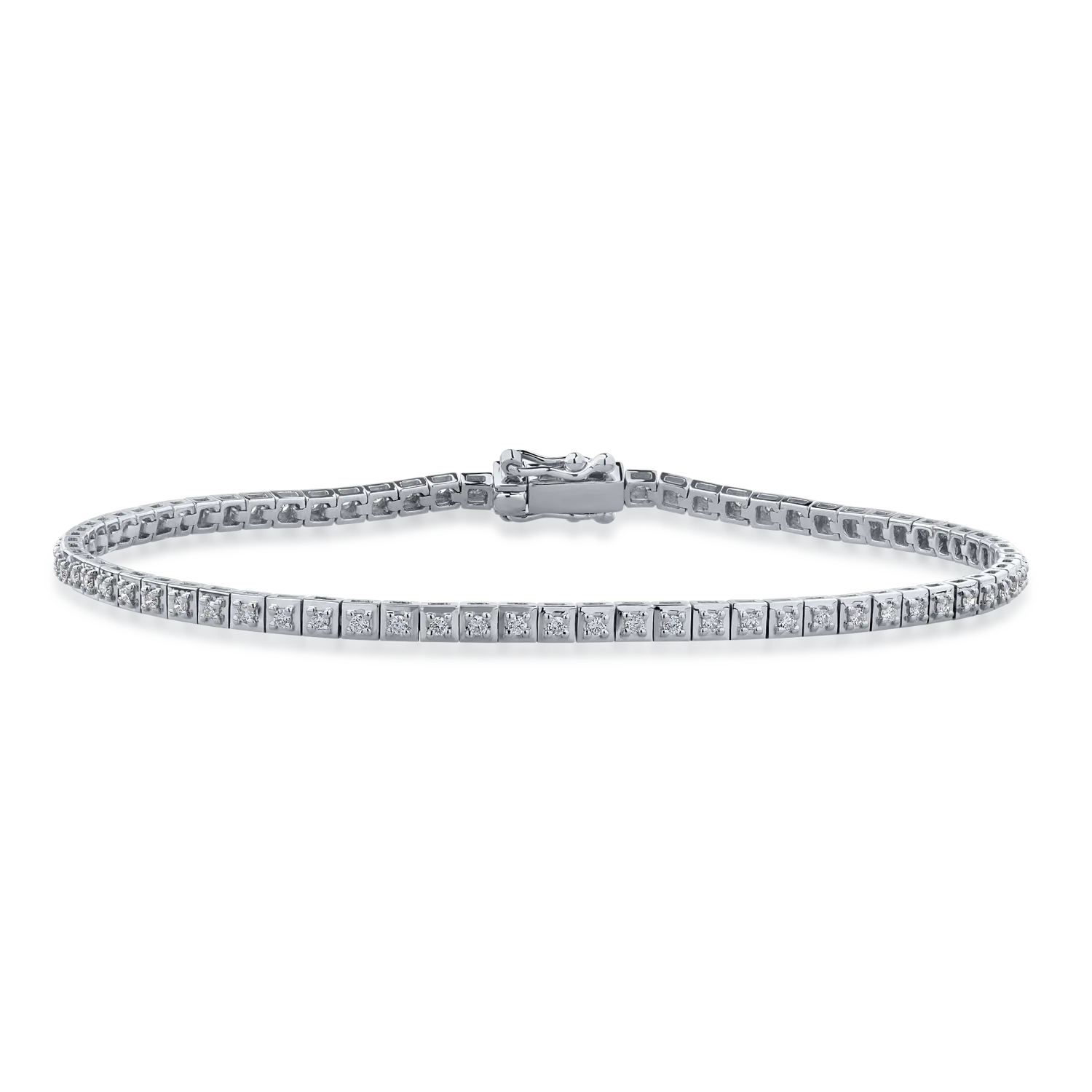 14K white gold tennis bracelet with 0.54ct diamonds