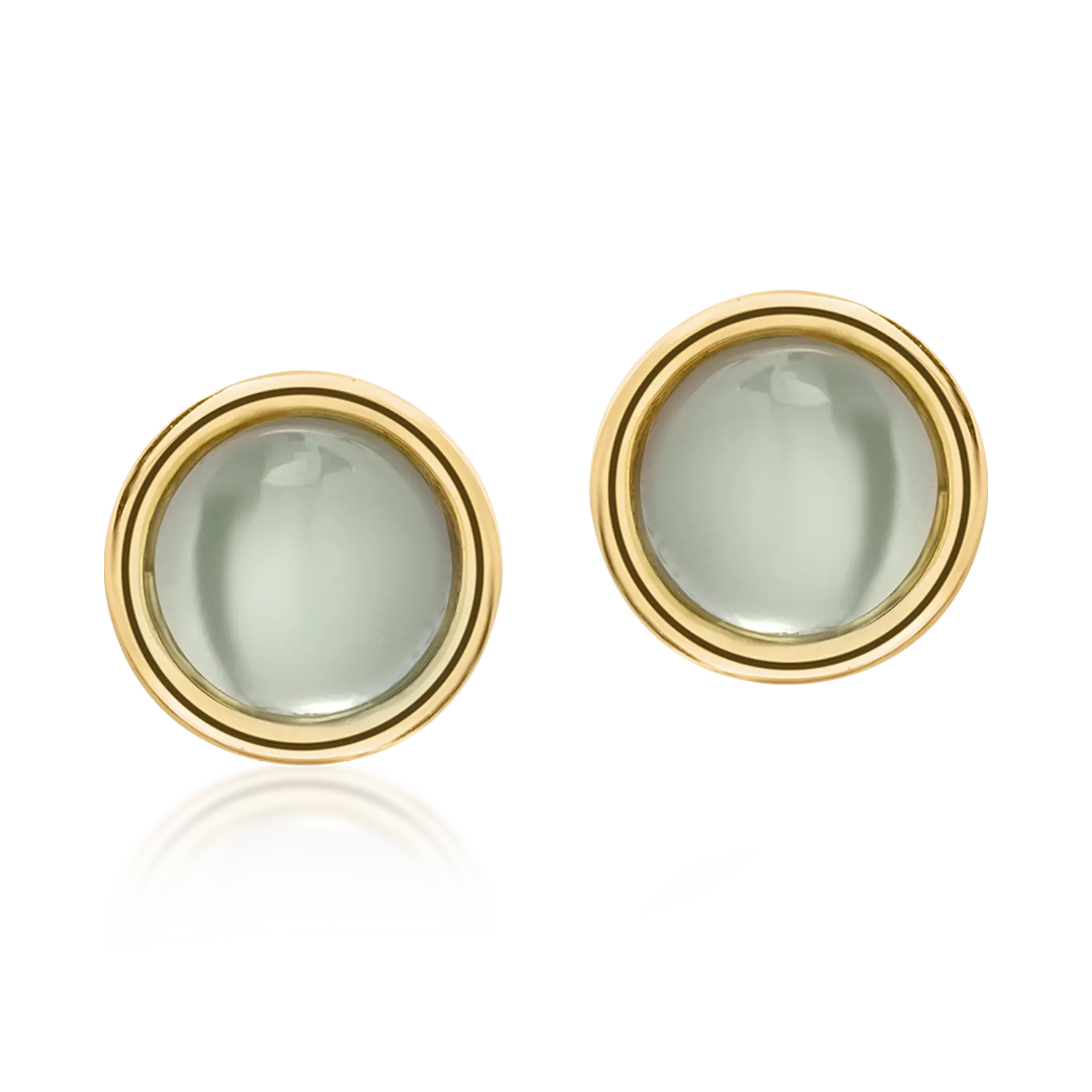 Yellow gold earrings with 0.7ct topazes-128476