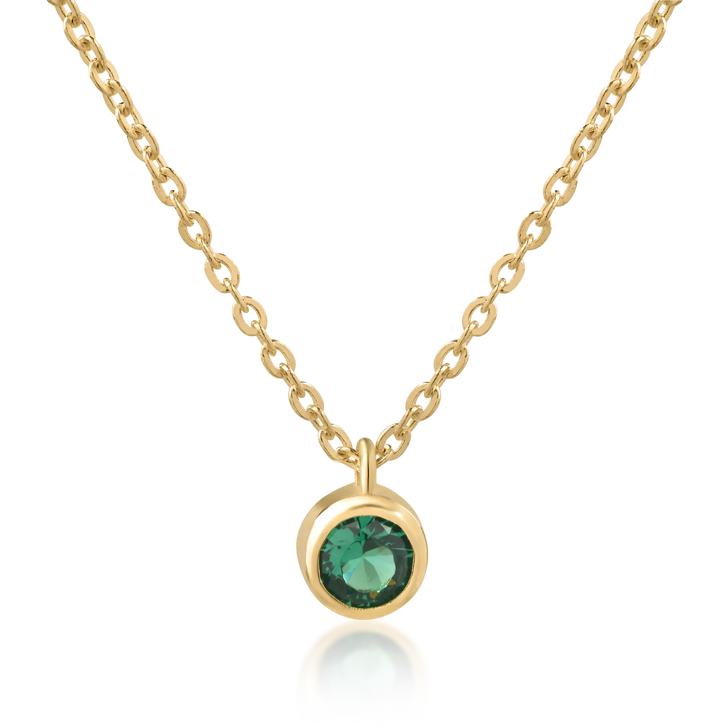 Lant cu pandantiv din aur galben