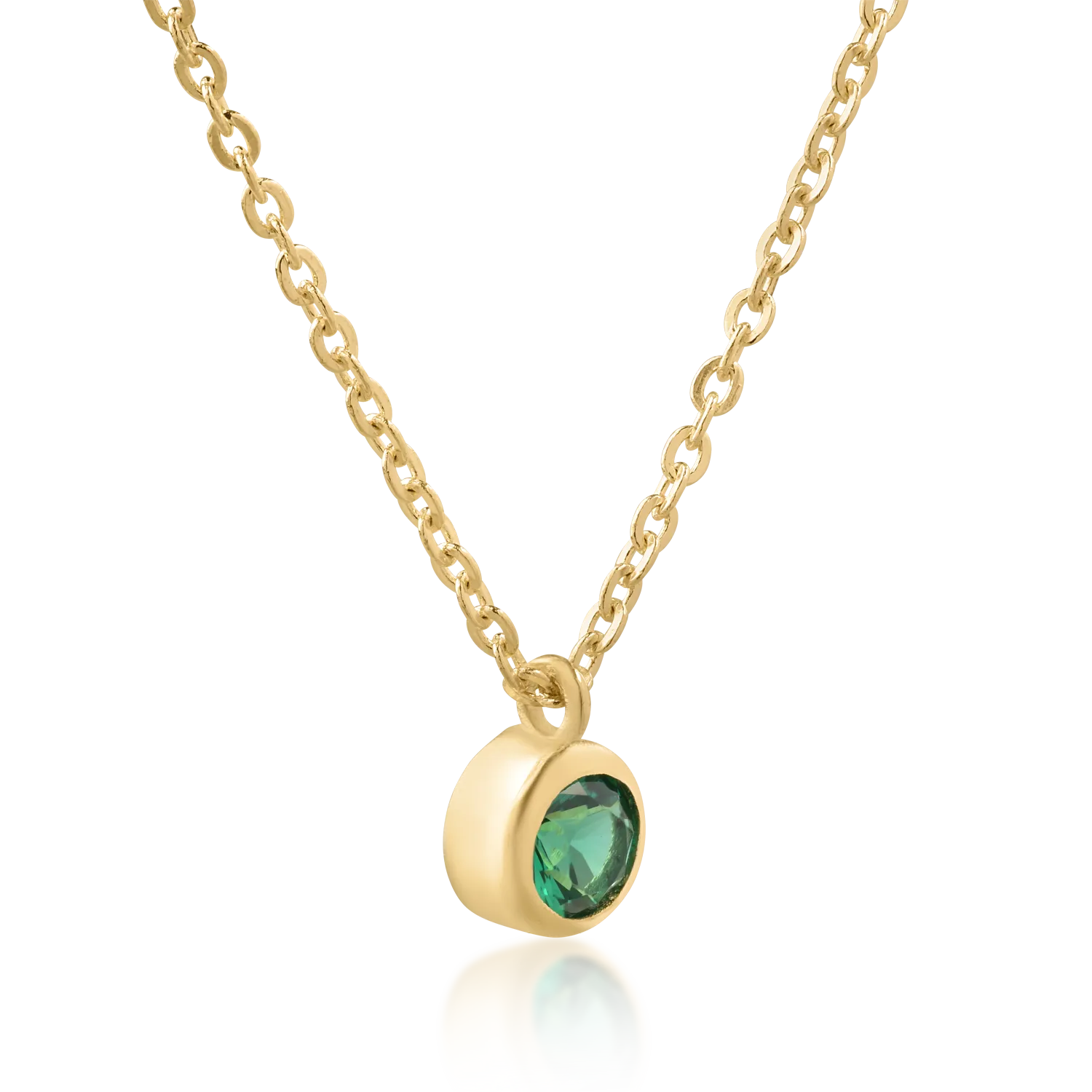 Lant cu pandantiv din aur galben