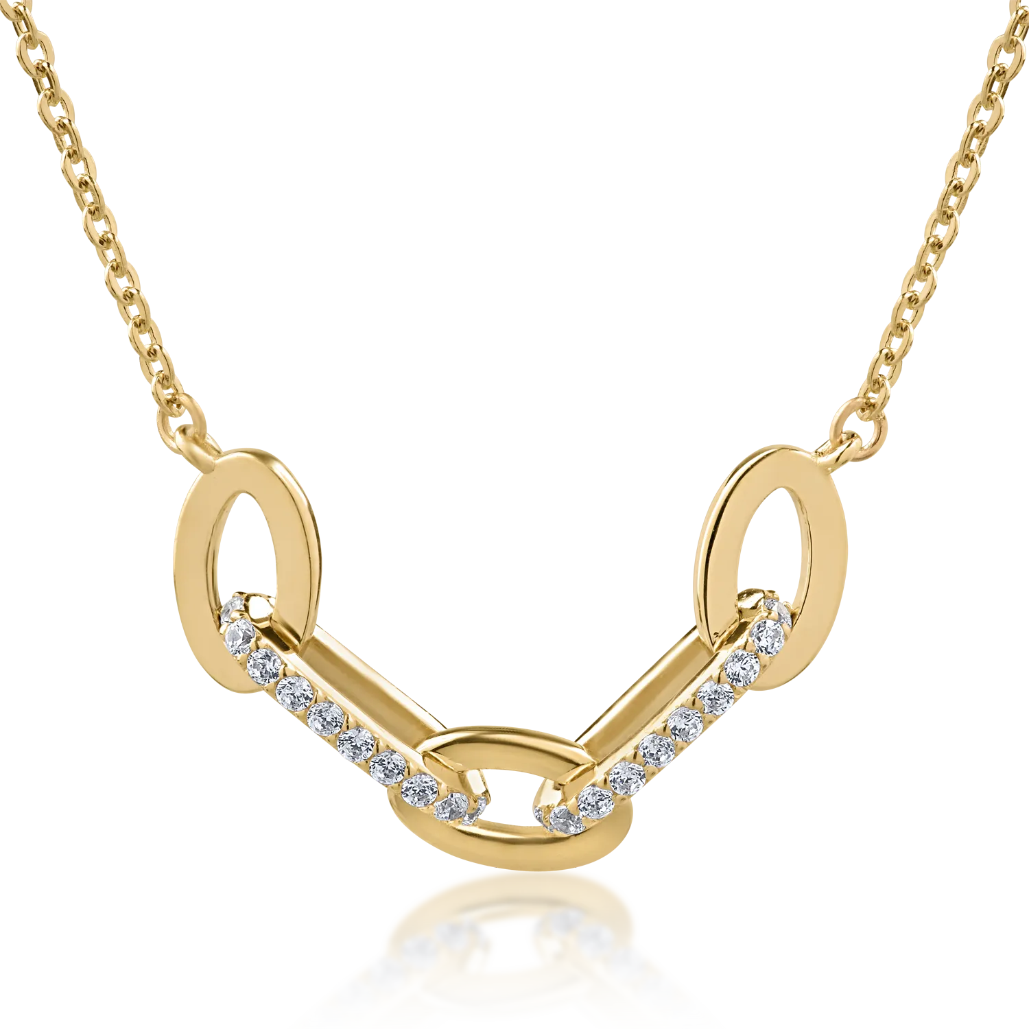 14K yellow gold pendant necklace