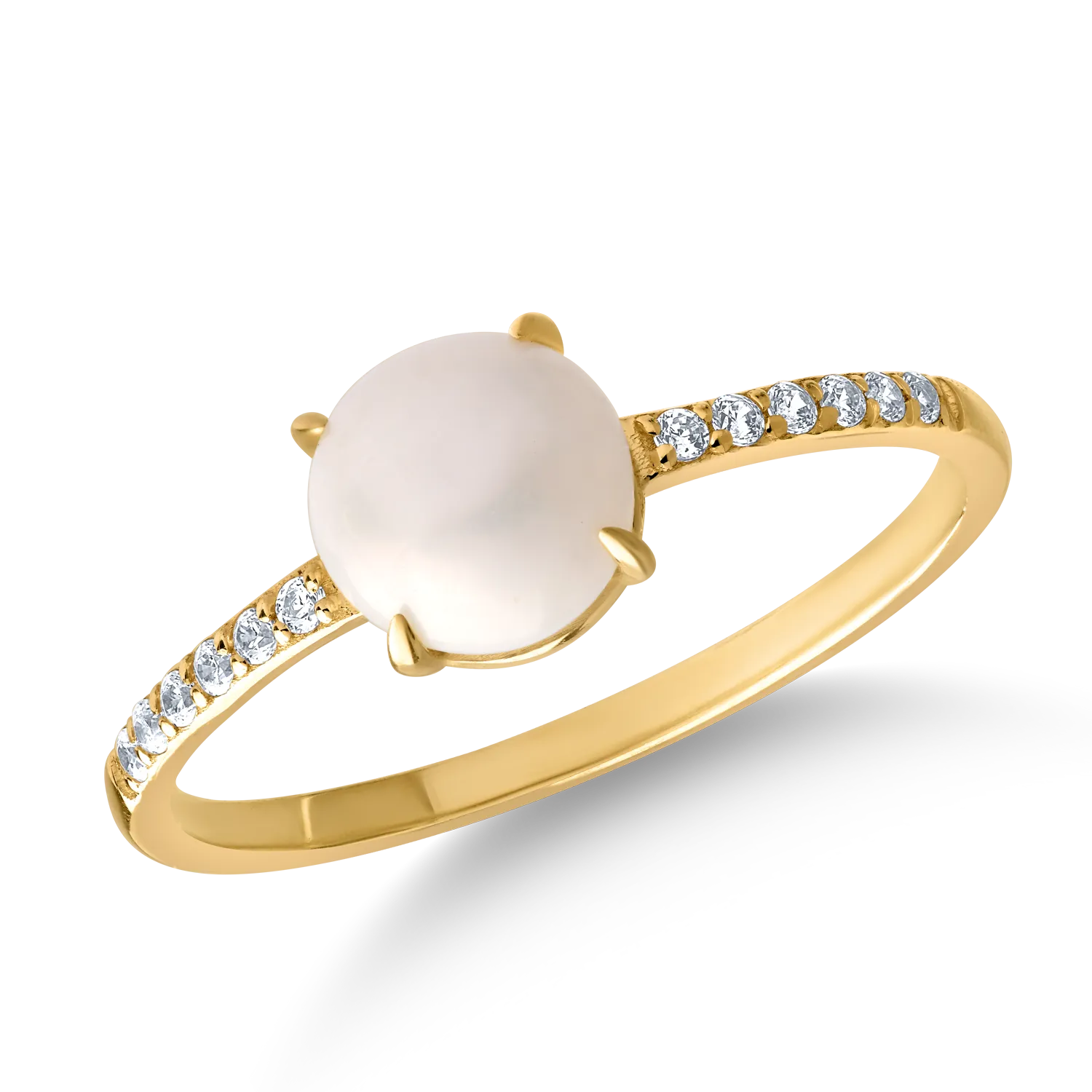 14K yellow gold ring-128609