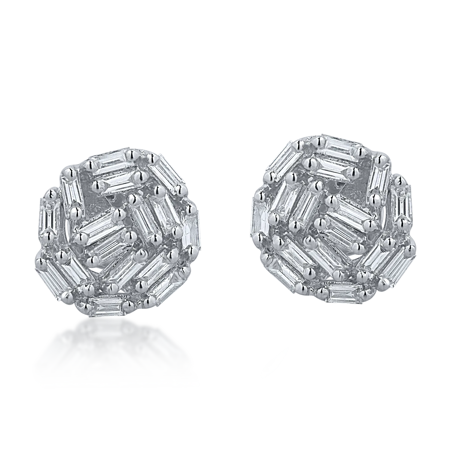 Kolczyki z białego złota z diamentami o masie 0.51ct