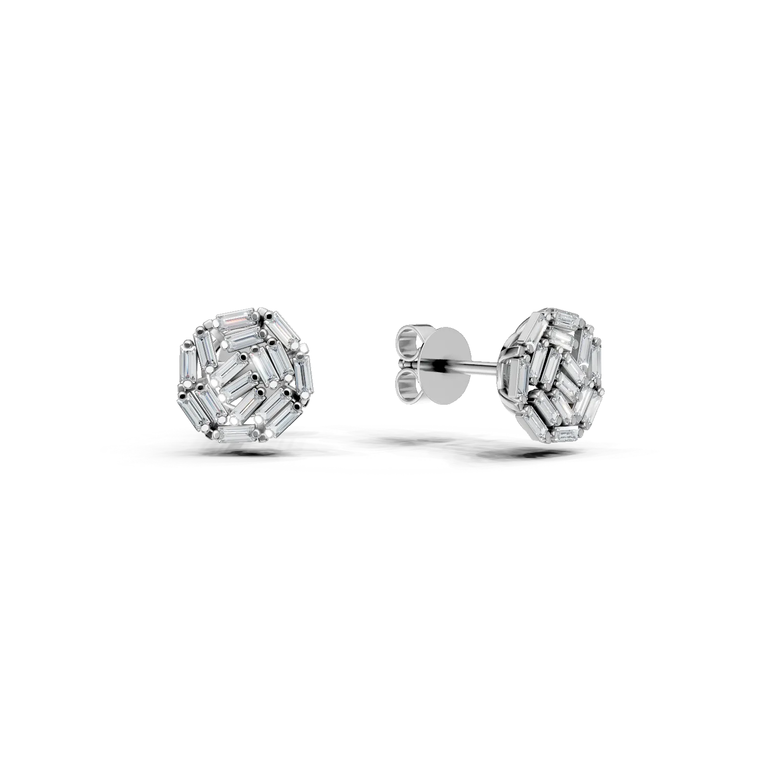 Cercei din aur alb cu diamante de 0.51ct