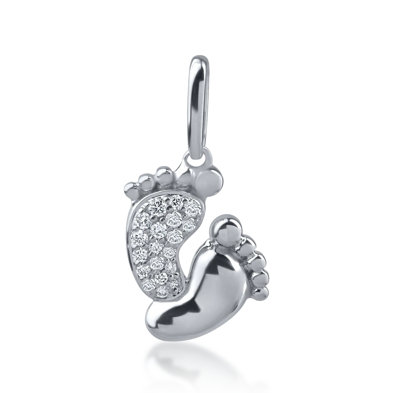 Pandantiv din aur alb cu diamante de 0.05ct-128651