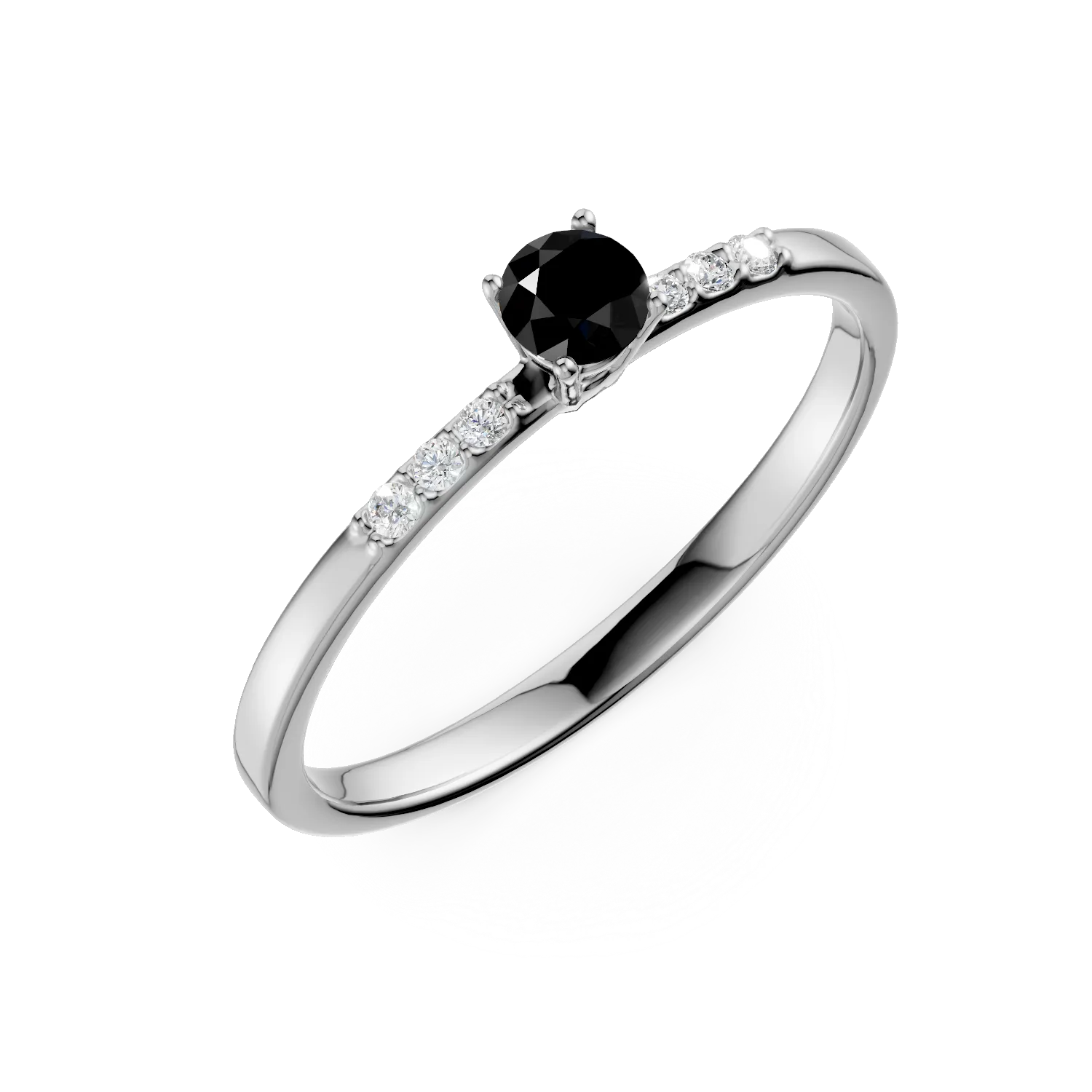 14K white gold engagement ring