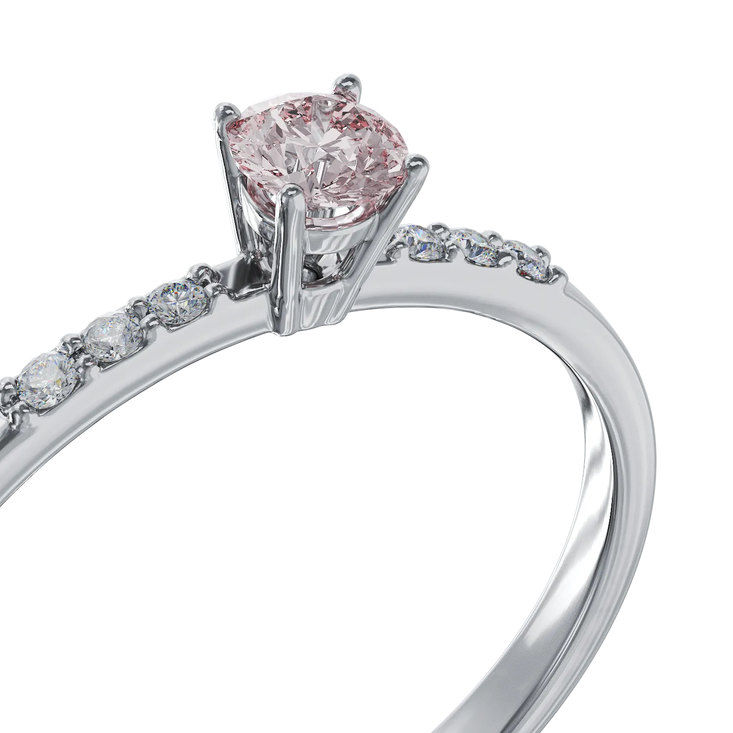 14K white gold engagement ring