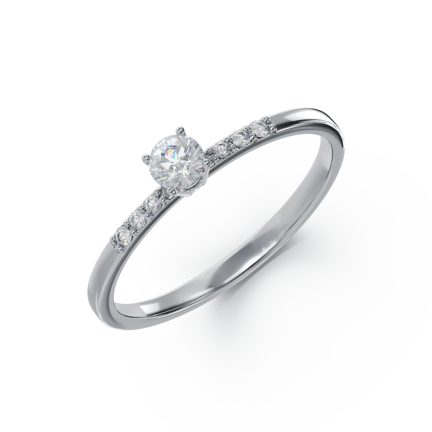 14K white gold engagement ring
