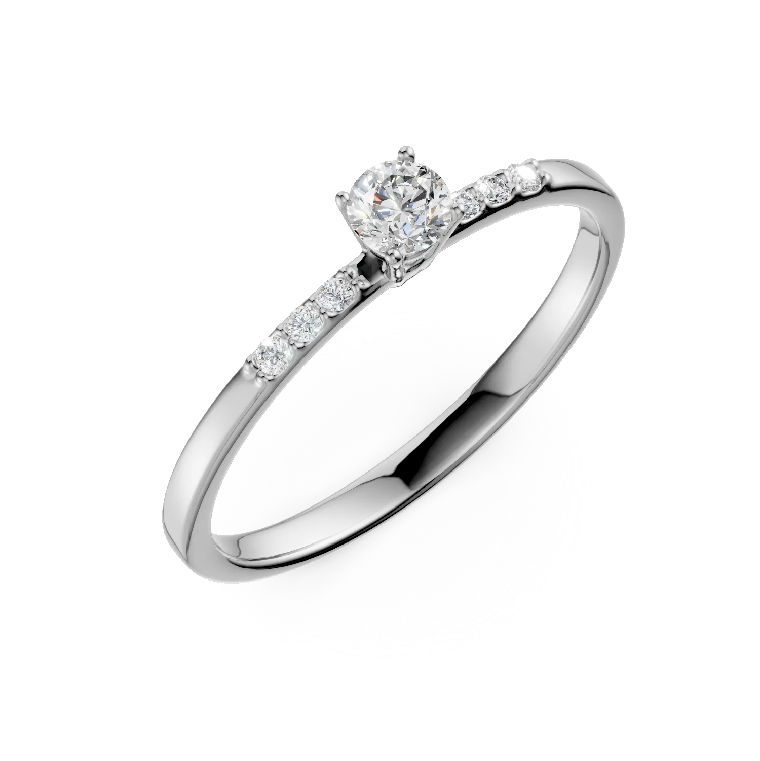 14K white gold engagement ring