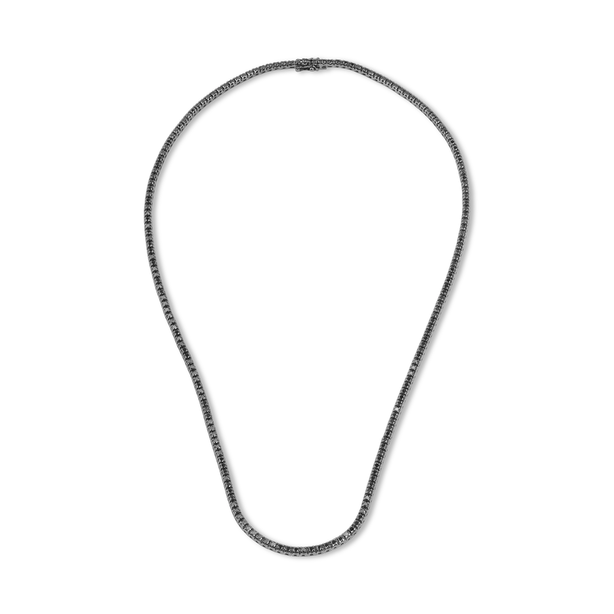 Тенис колие от 18K черно злато с черни диаманти 2.35ct-128732