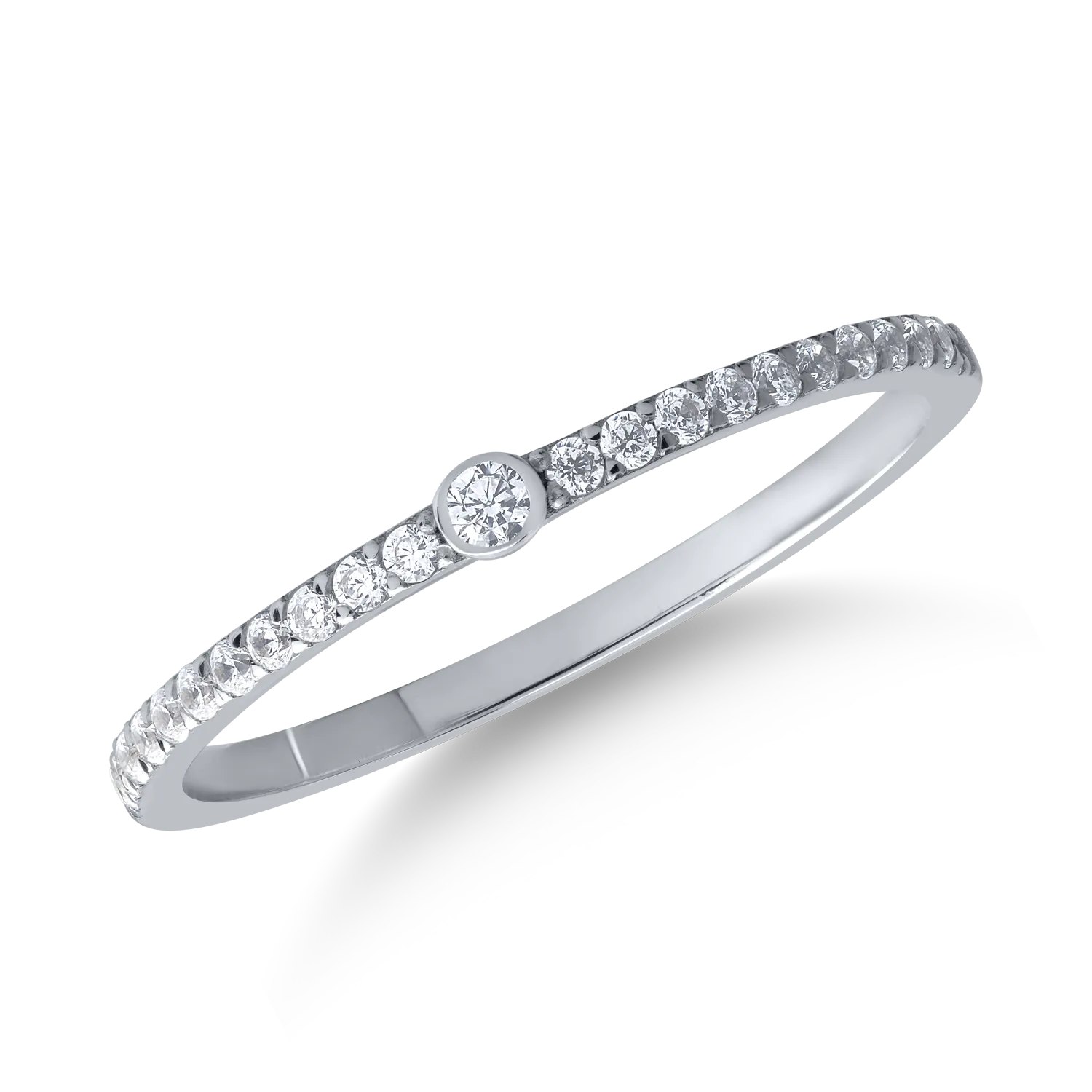 Inel din aur alb de 14K-128741
