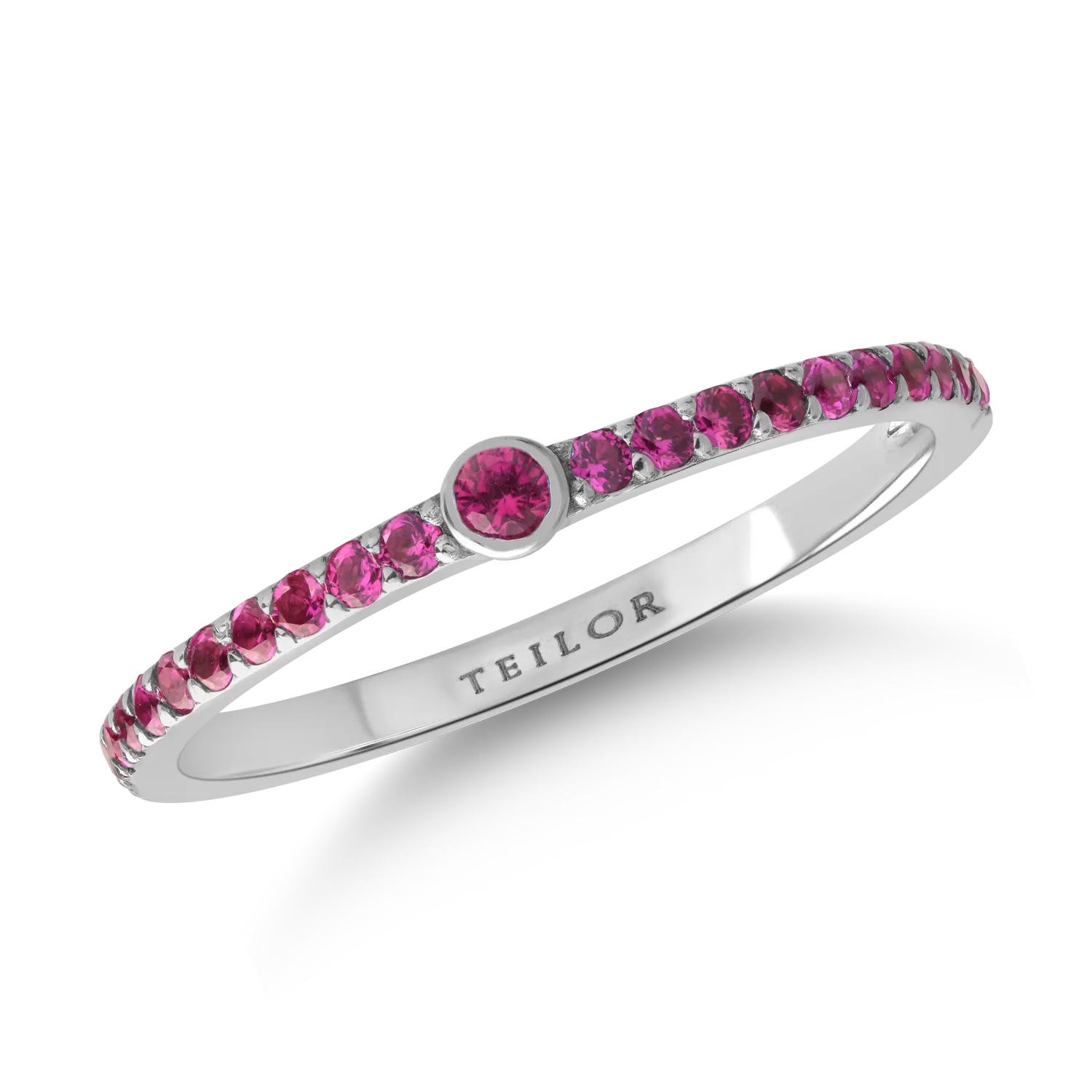 Inel din aur alb de 14K-128782