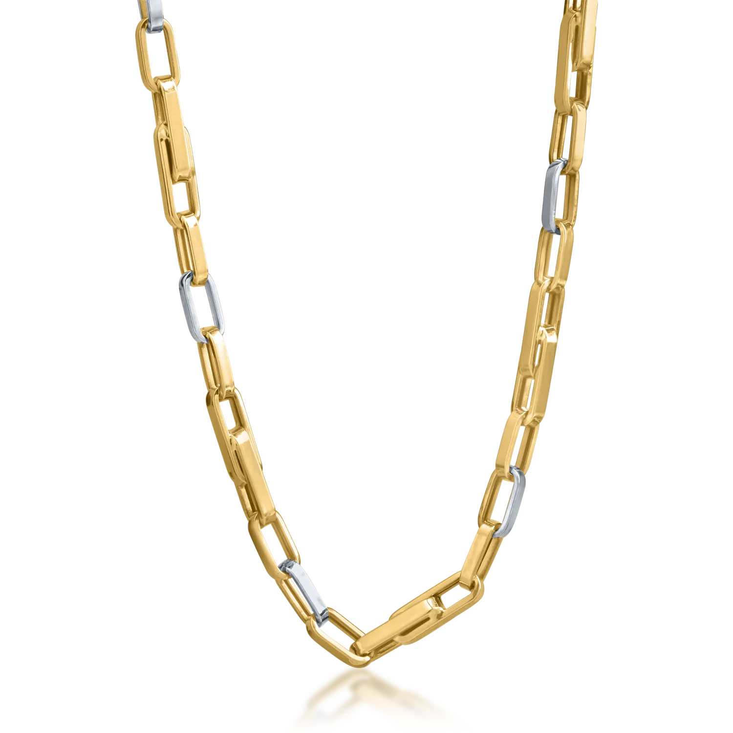 Łańcuszek z biało-żółtego złota