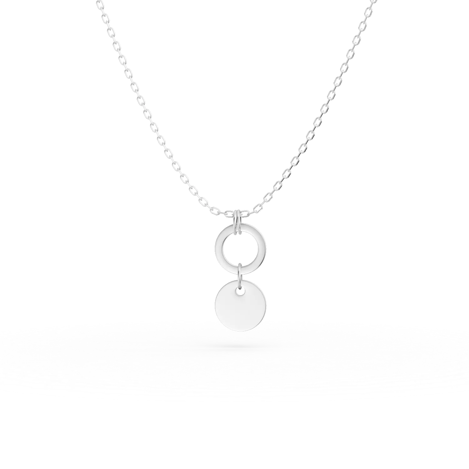 White gold necklace