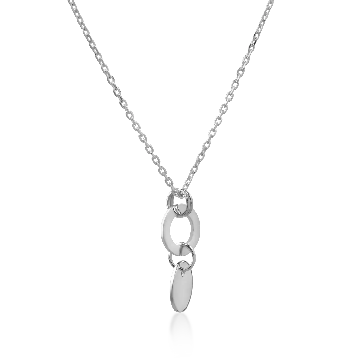 14K white gold pendant necklace