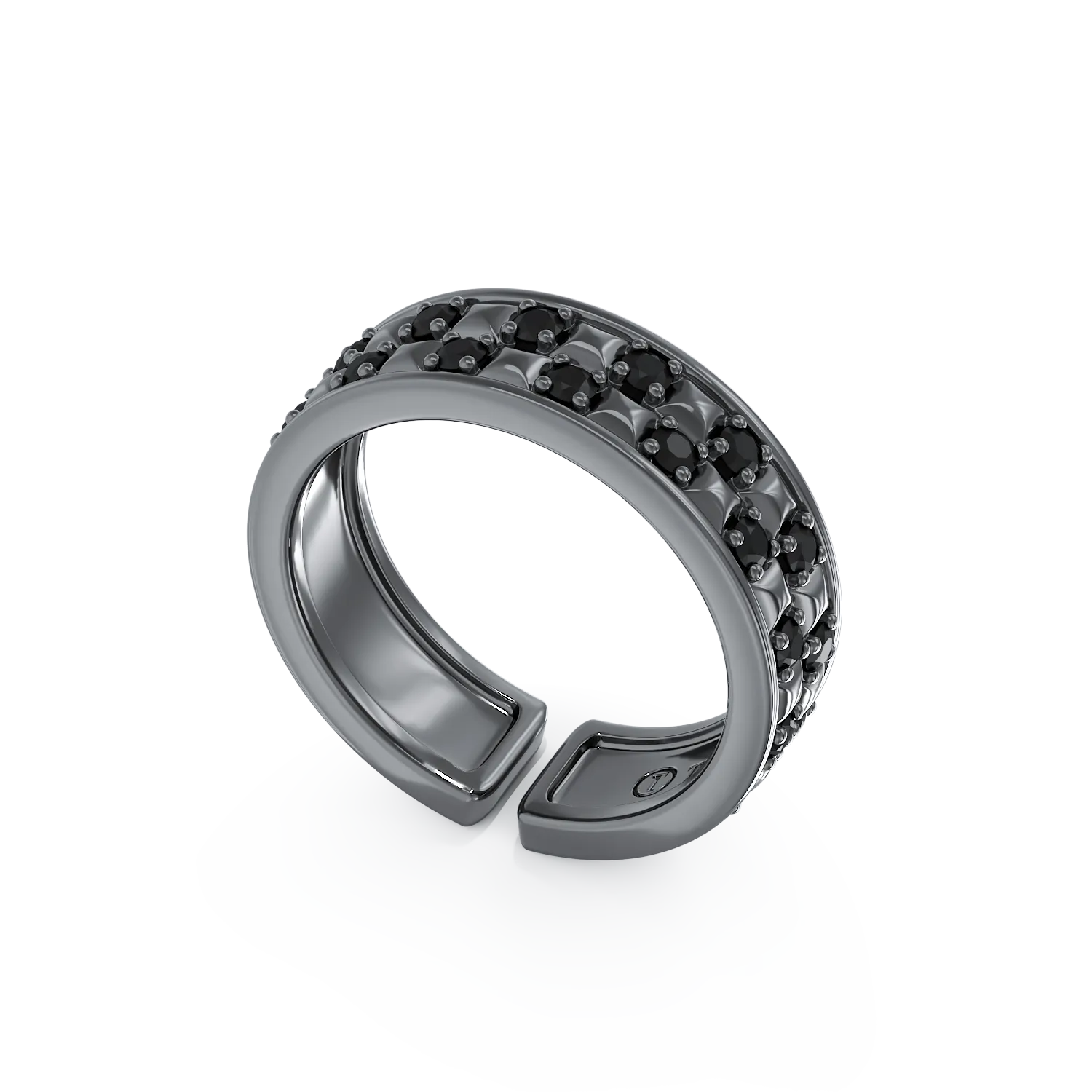 Inel Silver Peaks Black - Imagine 2