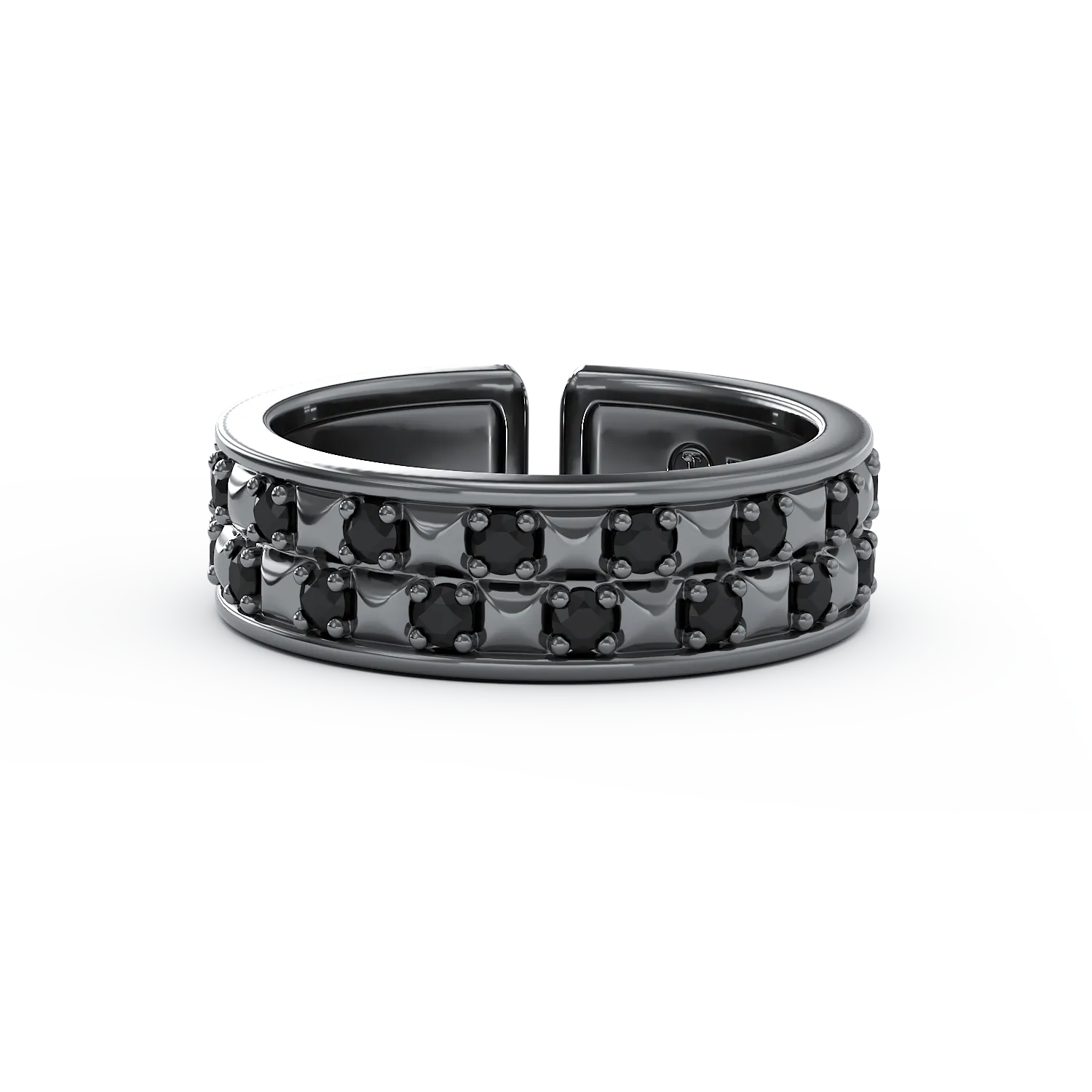 Inel Silver Peaks Black - Imagine 3