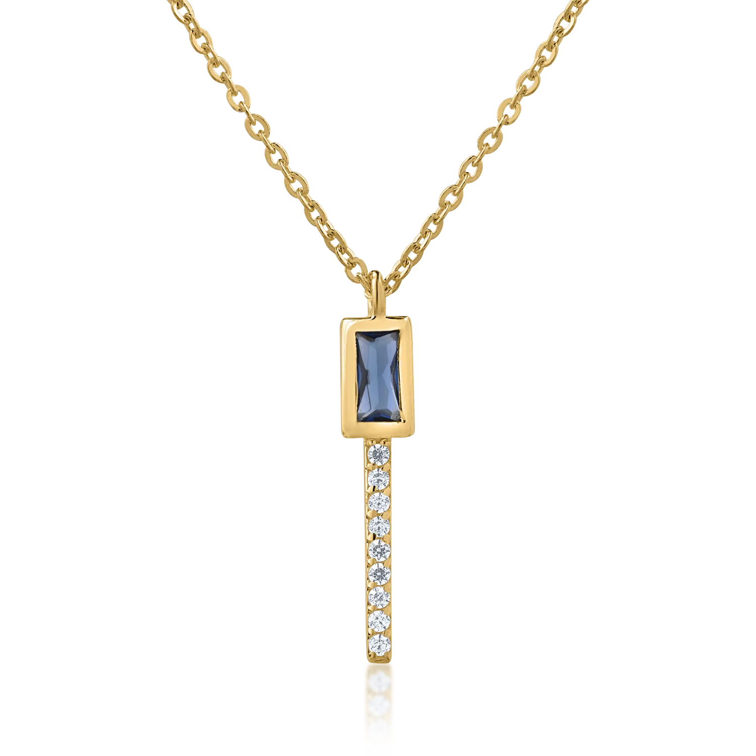 14K yellow gold pendant necklace