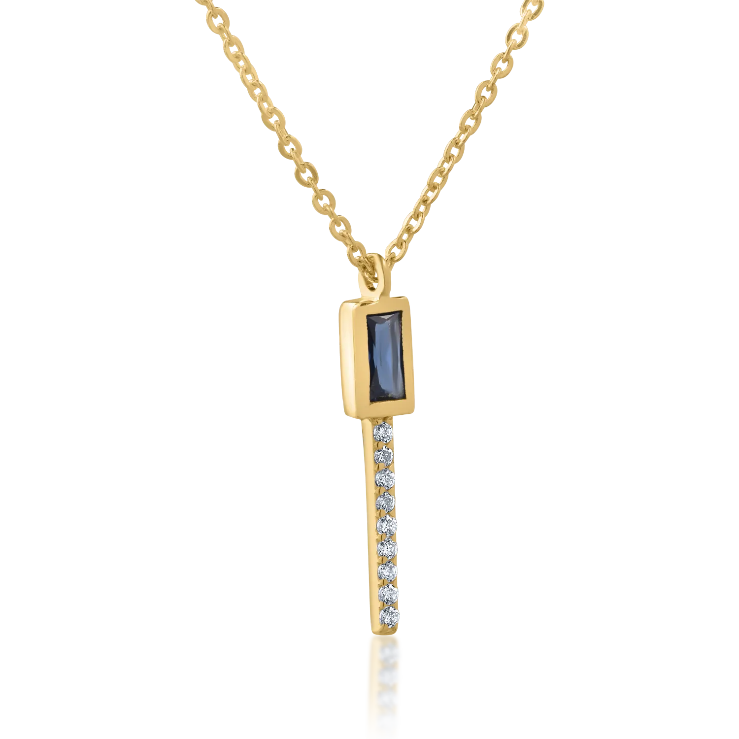 14K yellow gold pendant necklace