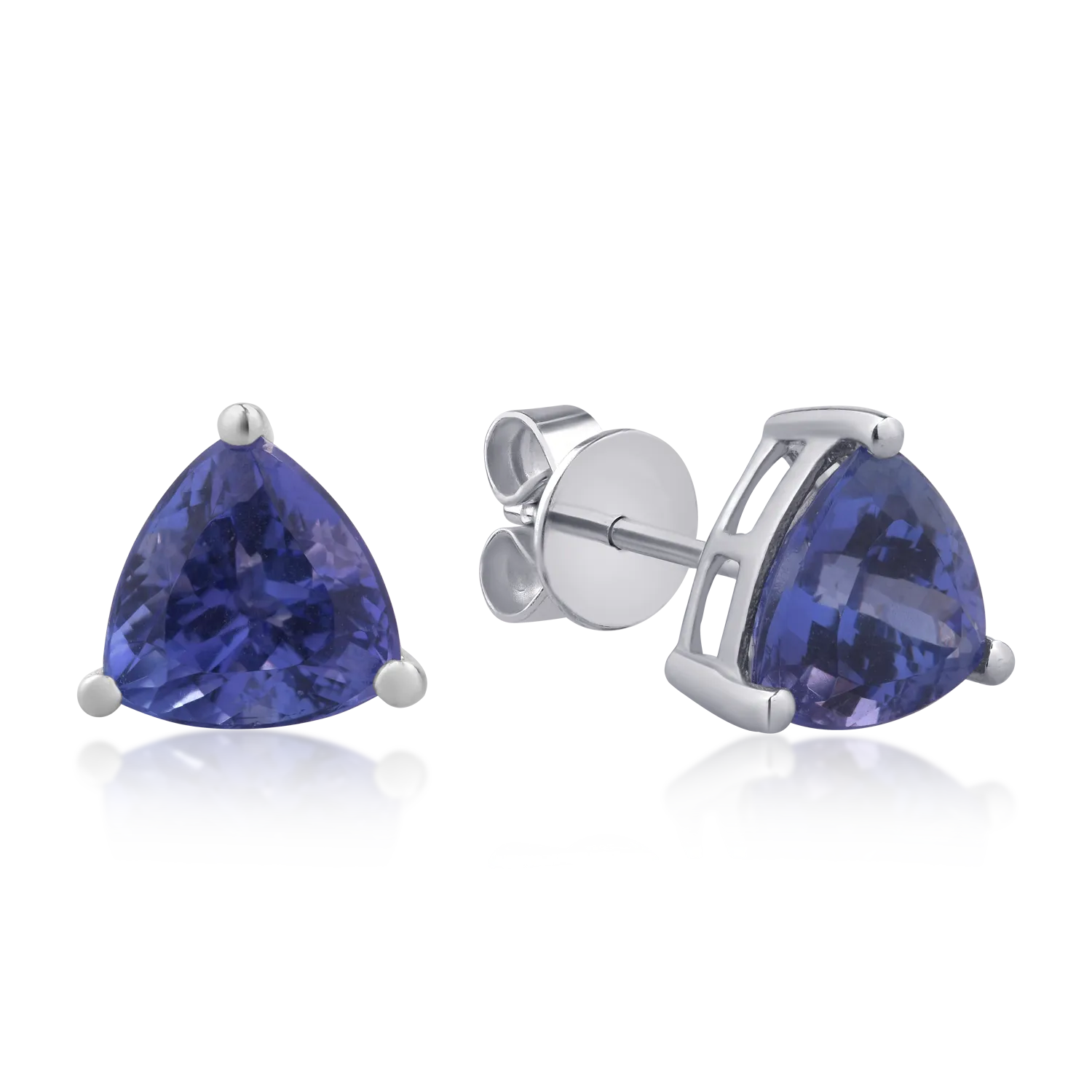 Kolczyki z białego złota z tanzanitami 1.7ct