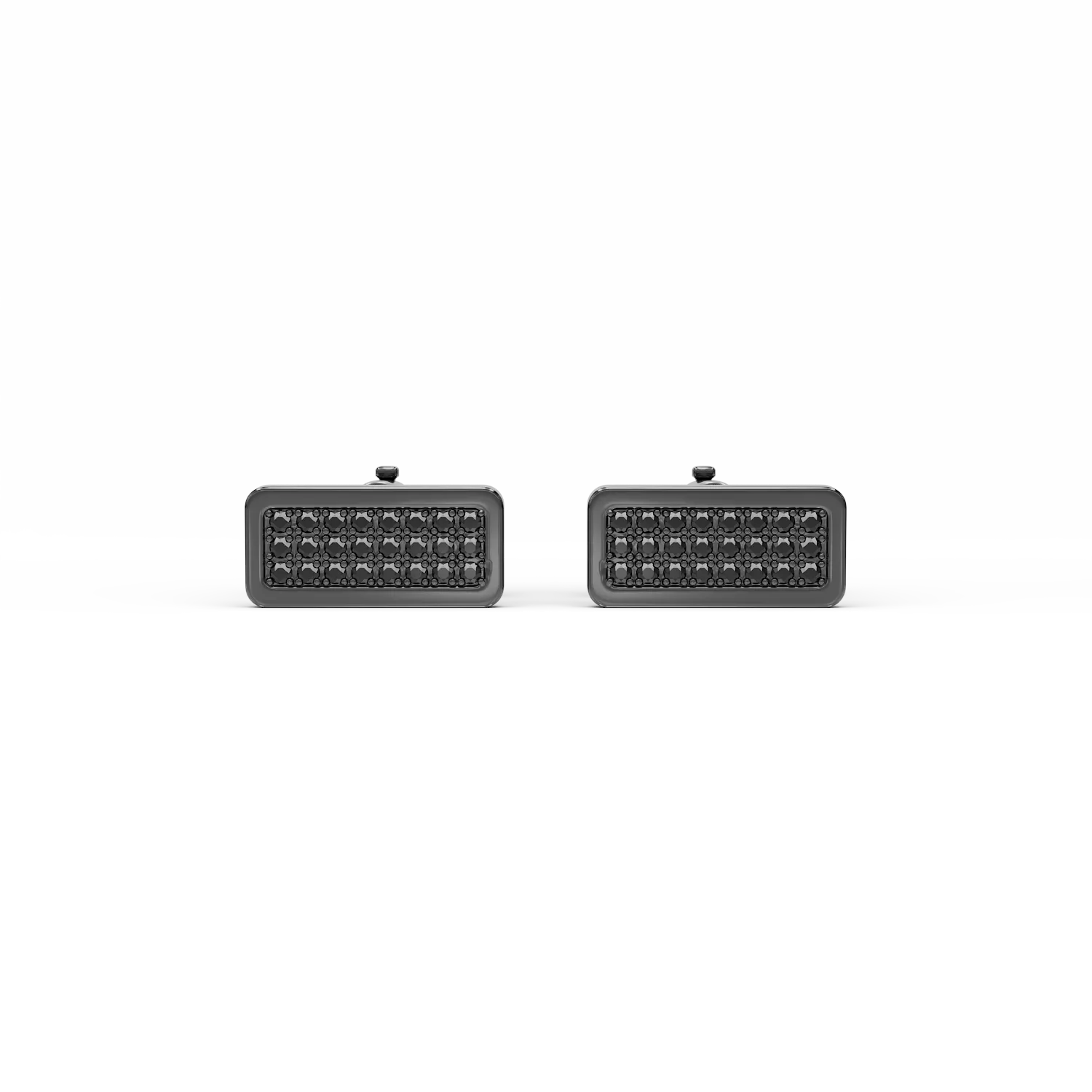 Silver Towers Black cufflinks-129714
