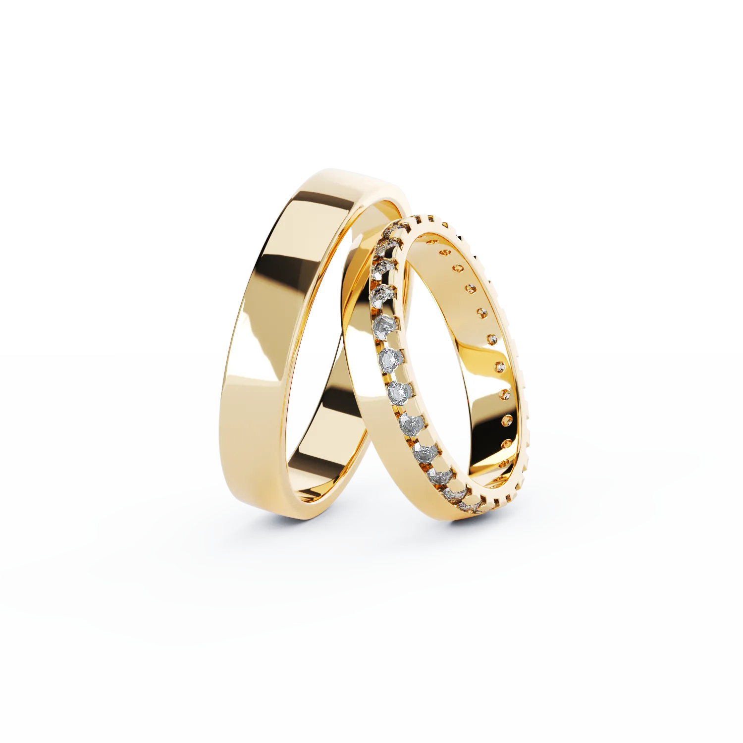 HALO gold wedding ring