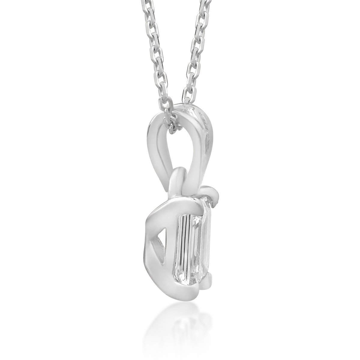 18K white gold necklace with 0.4ct diamond