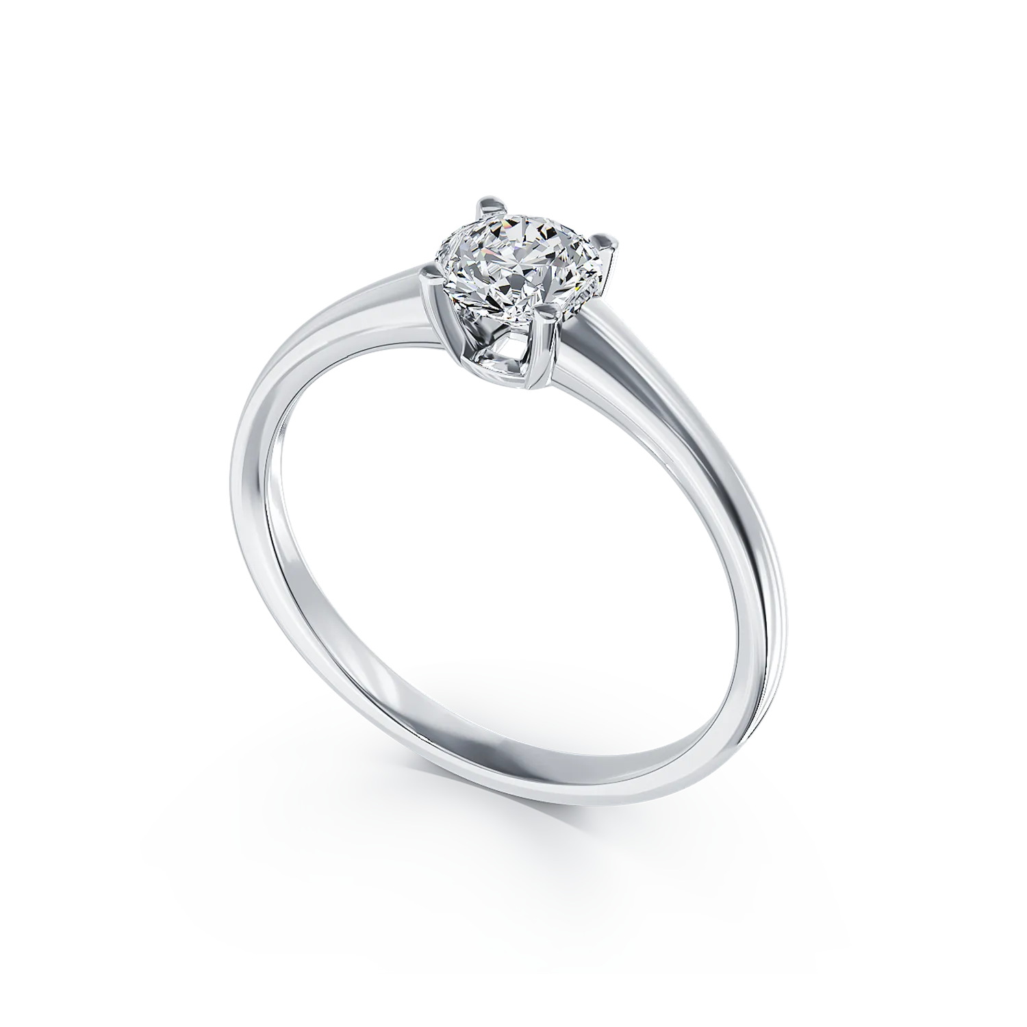 18K white gold engagement ring with a 0.4ct solitaire diamond