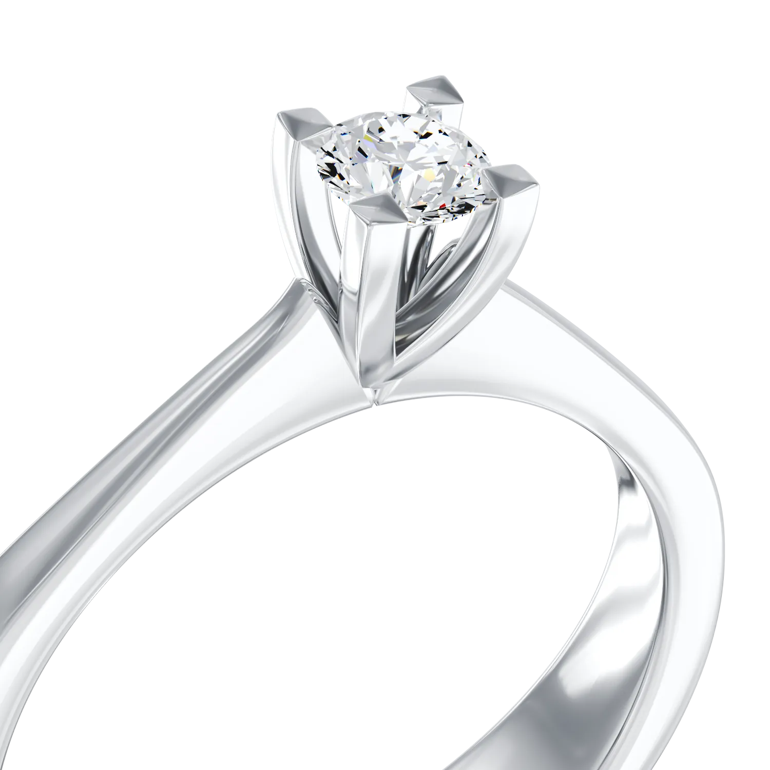 18K fehérarany eljegyzési gyűrű 0.4ct pasziánsz gyémánttal