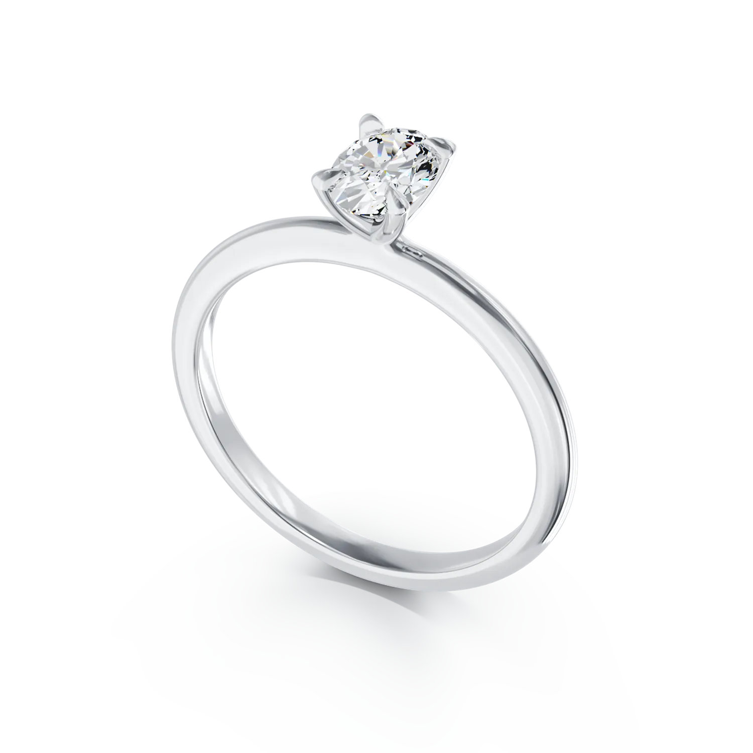 18K white gold engagement ring with a 0.4ct solitaire diamond