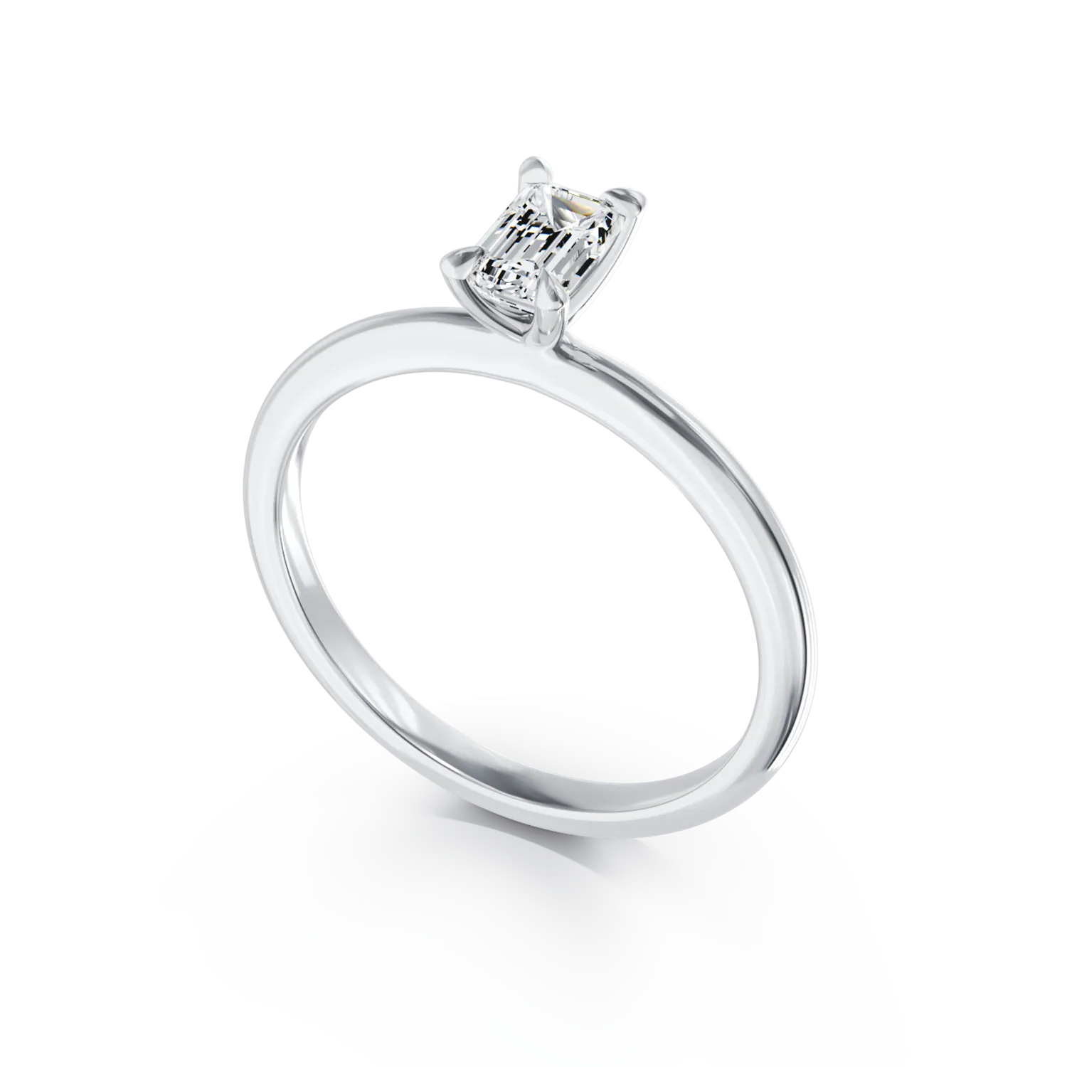 18K white gold engagement ring with a 0.4ct solitaire diamond