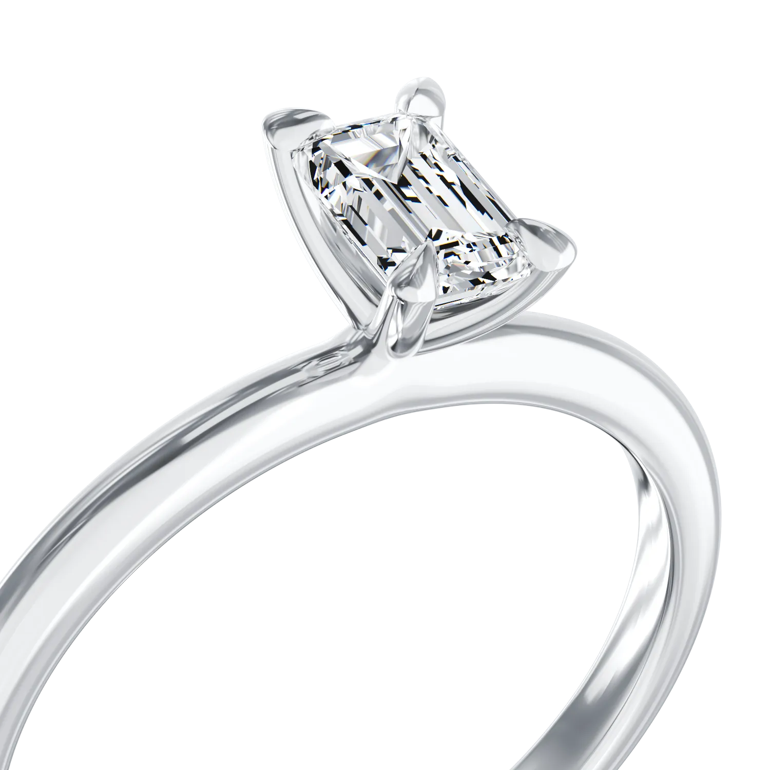 18k fehérarany eljegyzési gyűrű 0.4ct szoliter gyémánttal