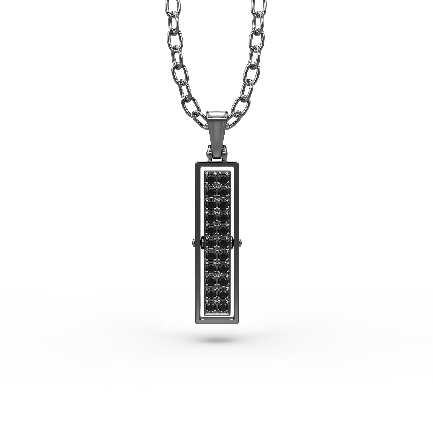 Dark Silver Towers pendant necklace